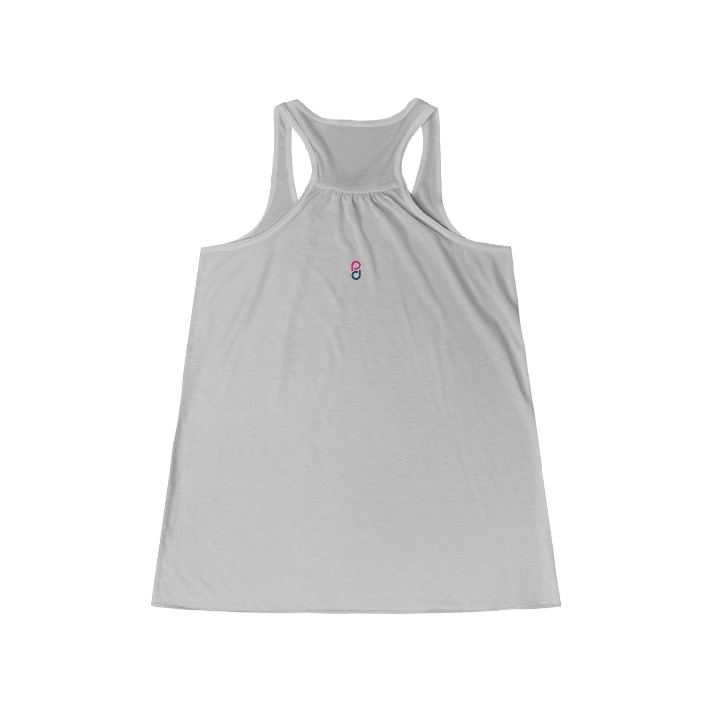 1965 Pickleball Pink Paddle Women's Flowy Racerback Tank