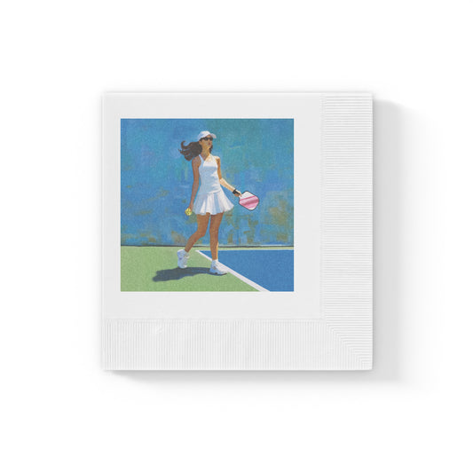 Pickleball "Courtside" Limited Edition White Coined Napkins