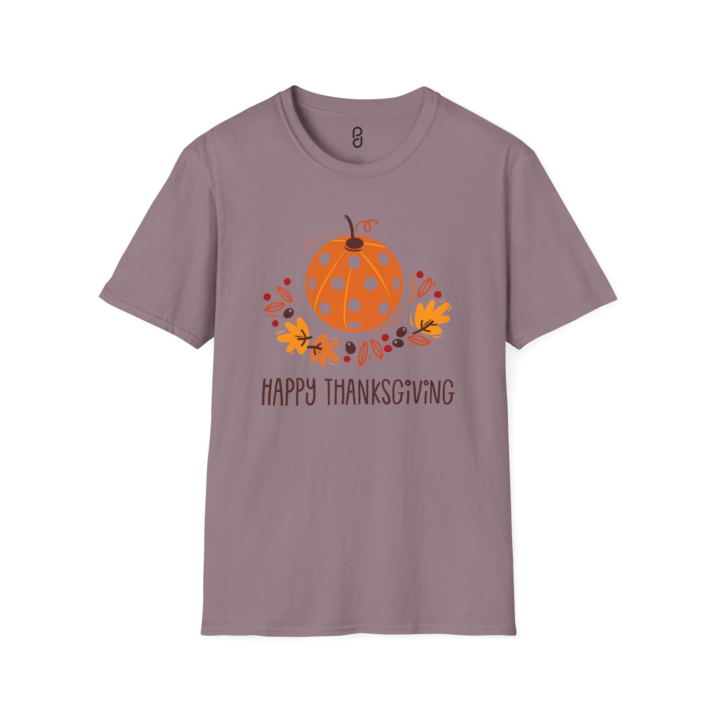 Pickleball Pumpkin Happy Thanksgiving Unisex Softstyle T-Shirt