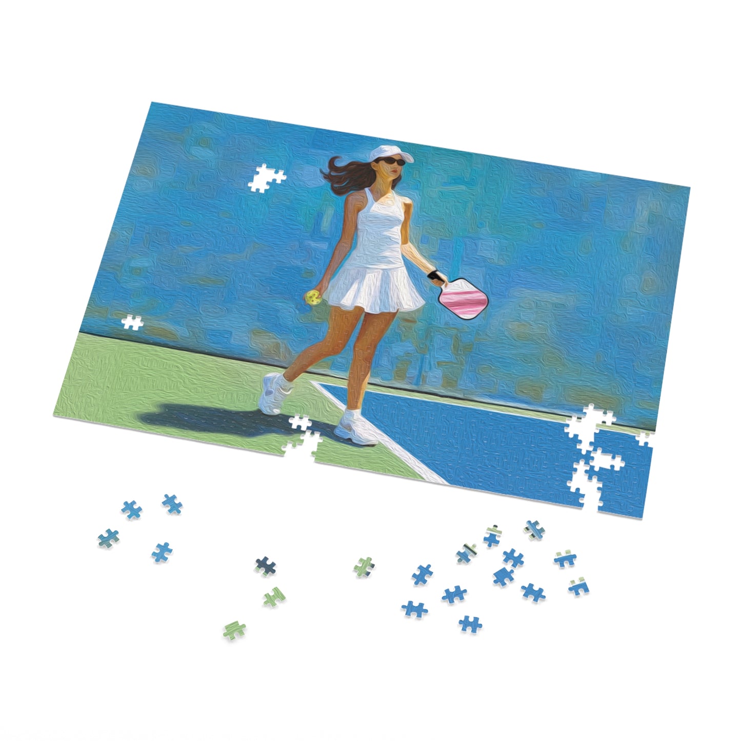 Pickleball "Courtside" Limited Edition Jigsaw Puzzle (500 or 1000-Piece)