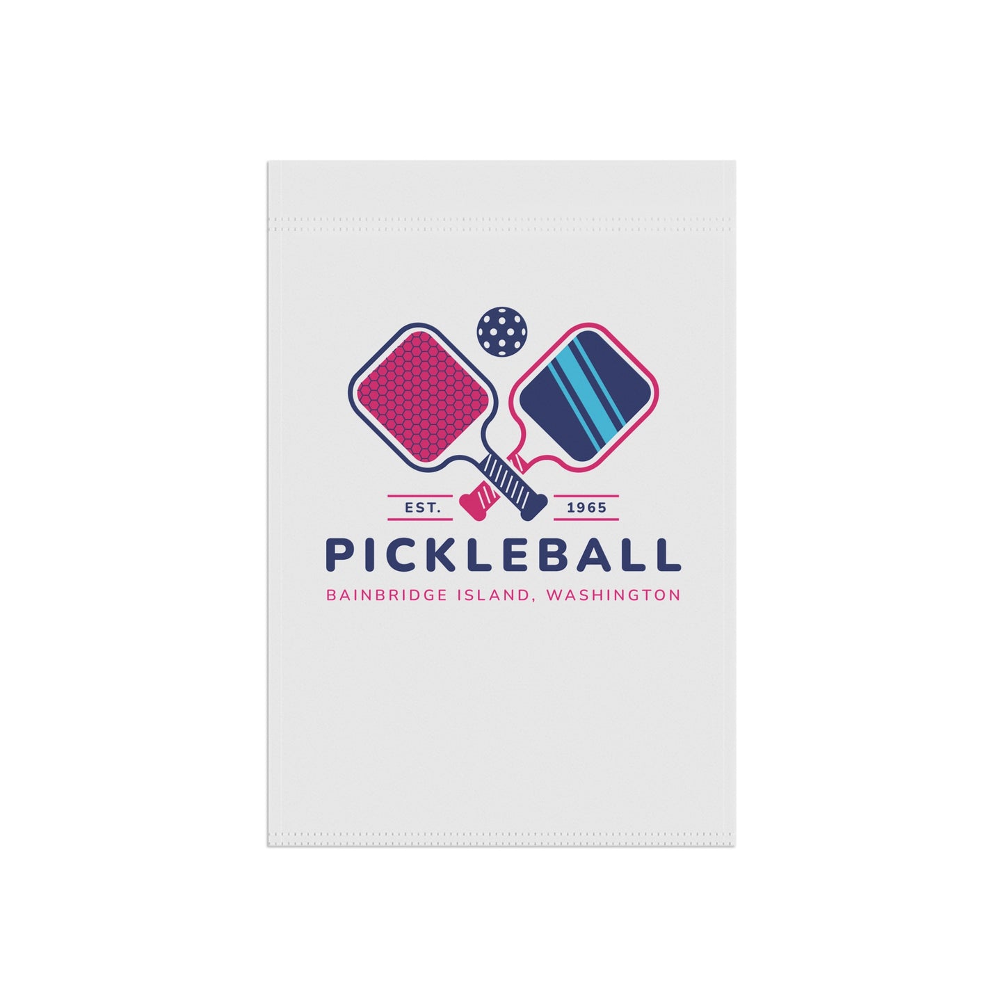 1965 Pickleball Double Paddles Garden Banner