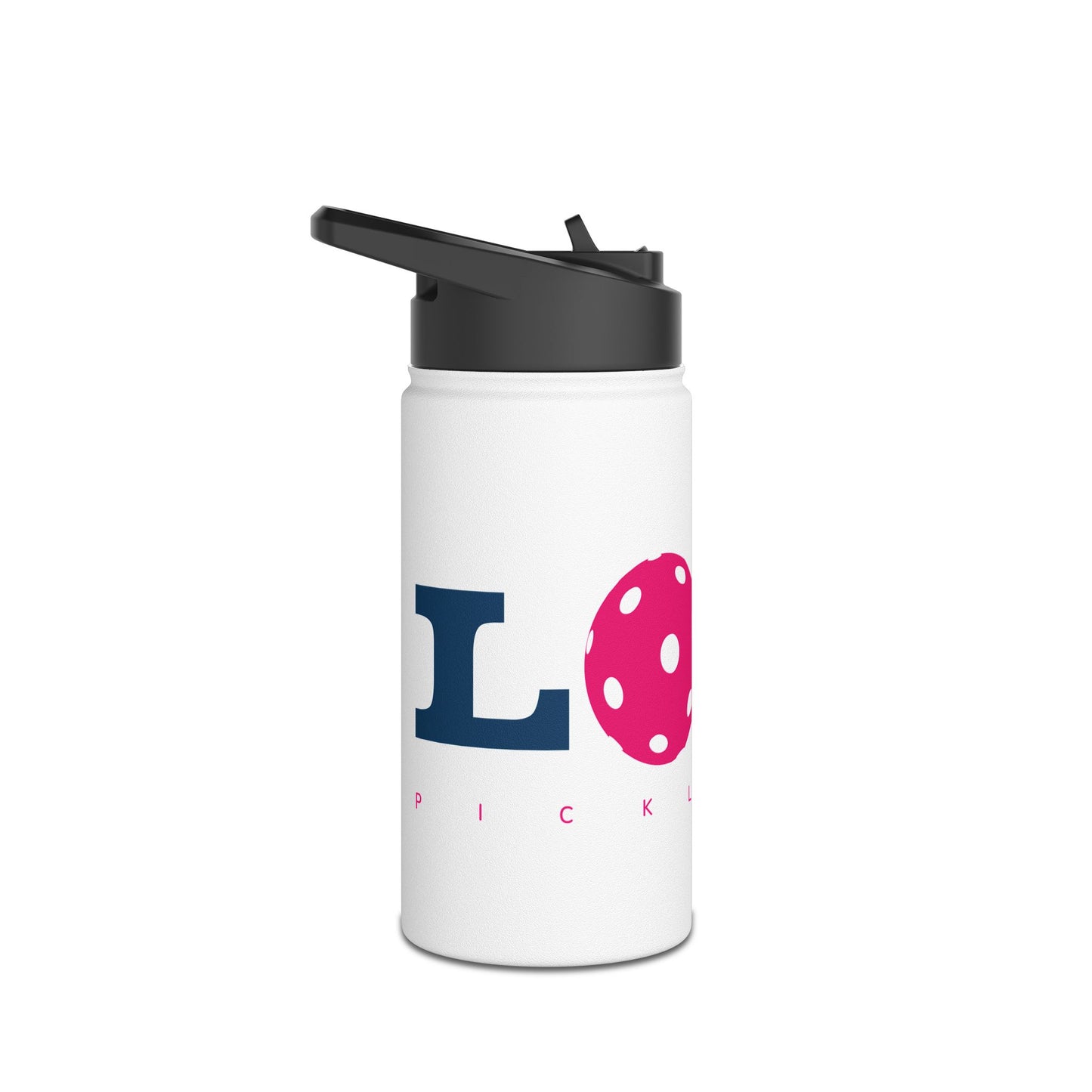 Love Pickleball II Stainless Steel Water Bottle, Standard Lid