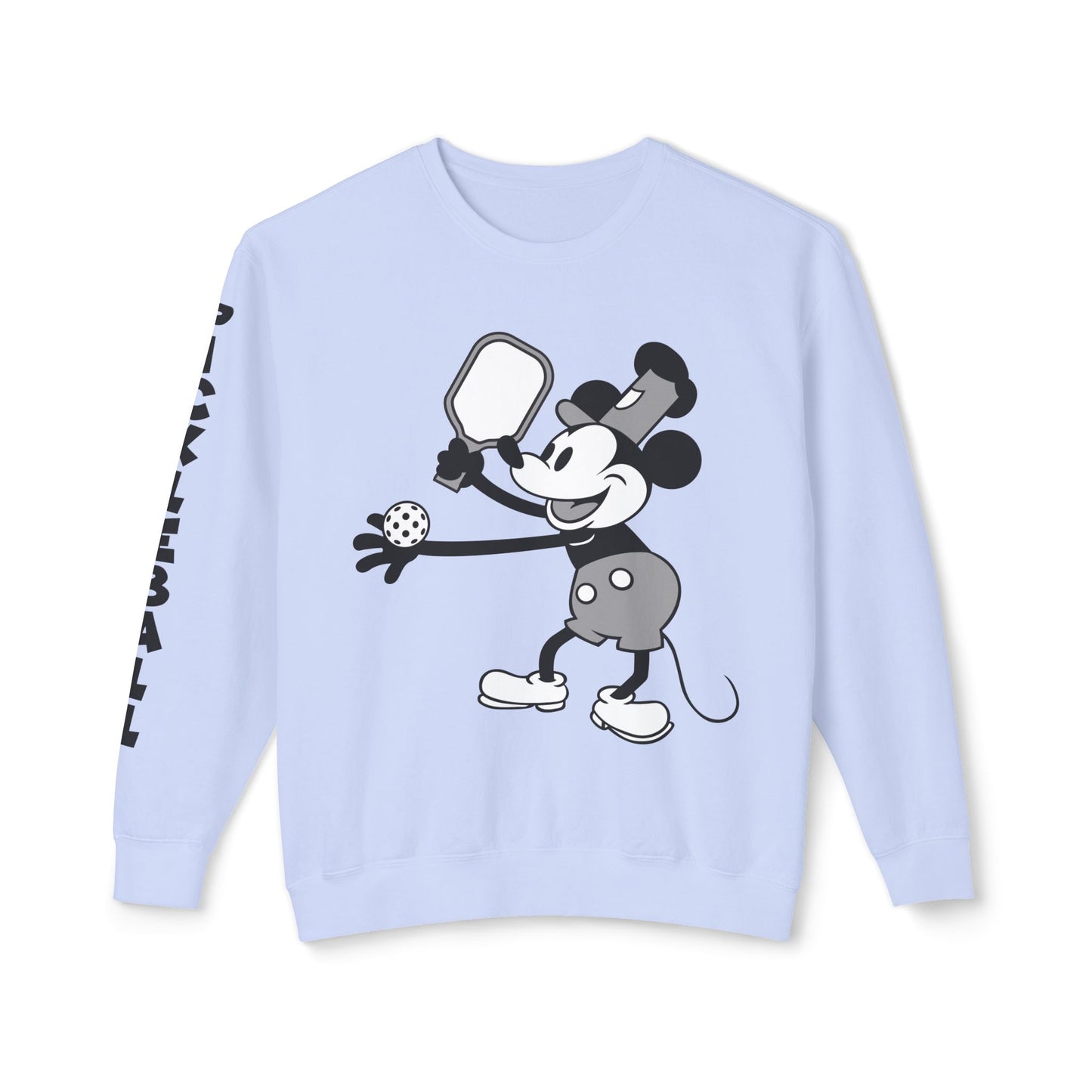 Steamboat Mickey Pickleball Unisex Lightweight Crewneck Sweatshirt