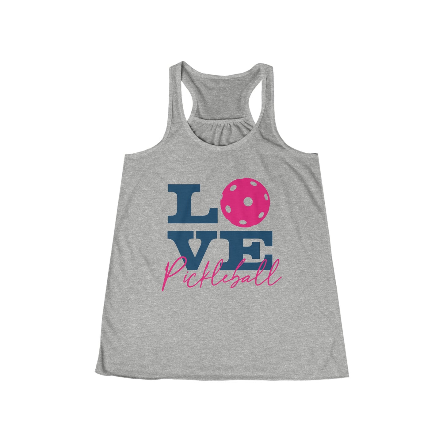 Love Pickleball I Women's Flowy Racerback Tank