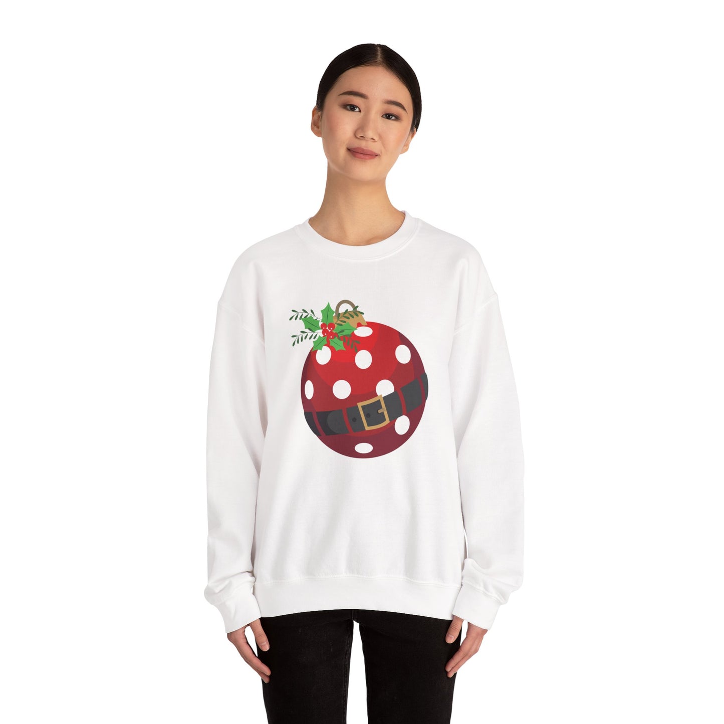 Santa Pickleball Ornament Unisex Heavy Blend™ Crewneck Sweatshirt
