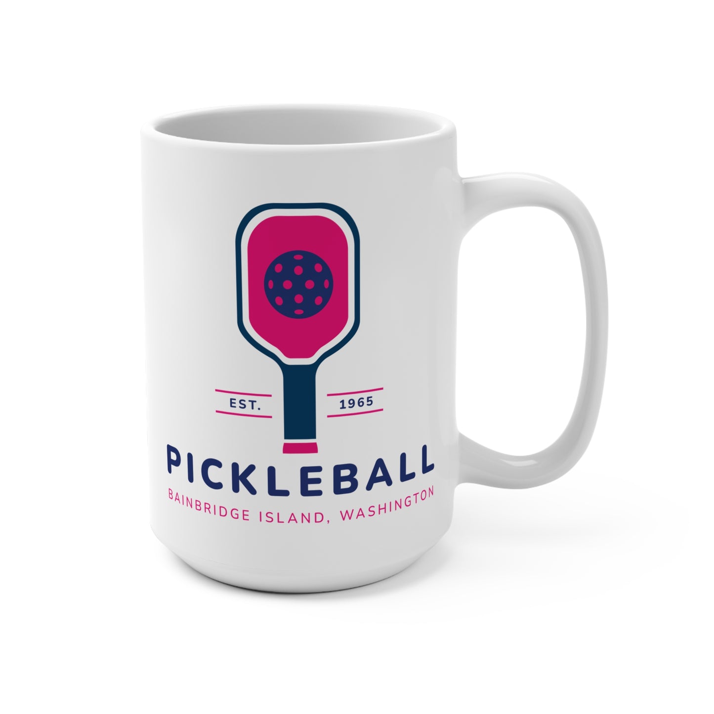 1965 Pickleball Pink Paddles Mug 15oz