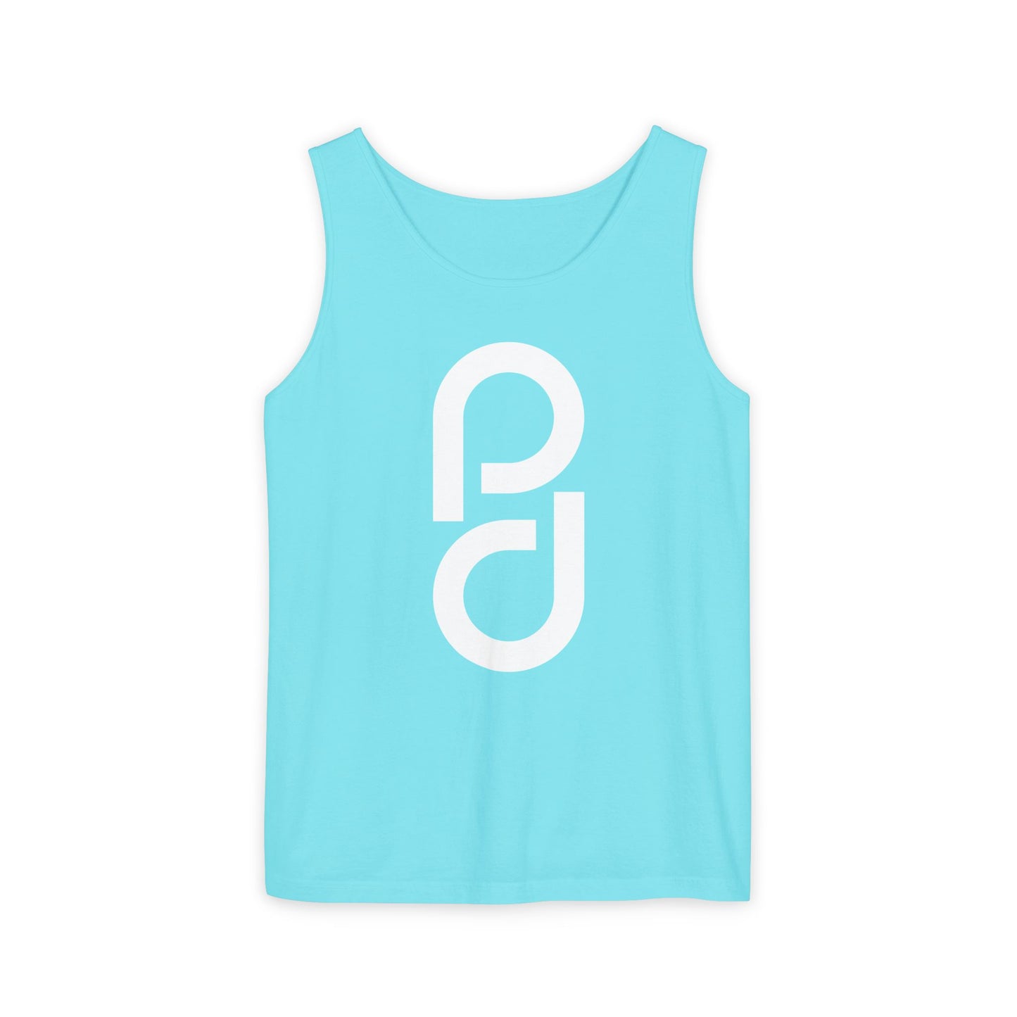 PD Pickleball Blues IV - Double White Unisex Garment-Dyed Tank Top