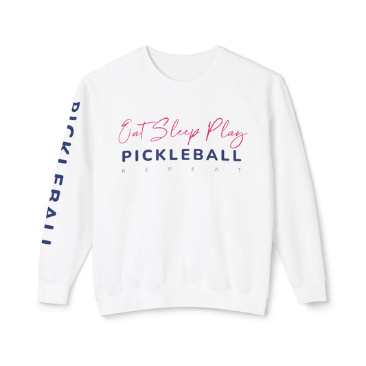 Eat Sleep Play Pickleball Repeat Unisex Lightweight Crewneck Sweatshirt