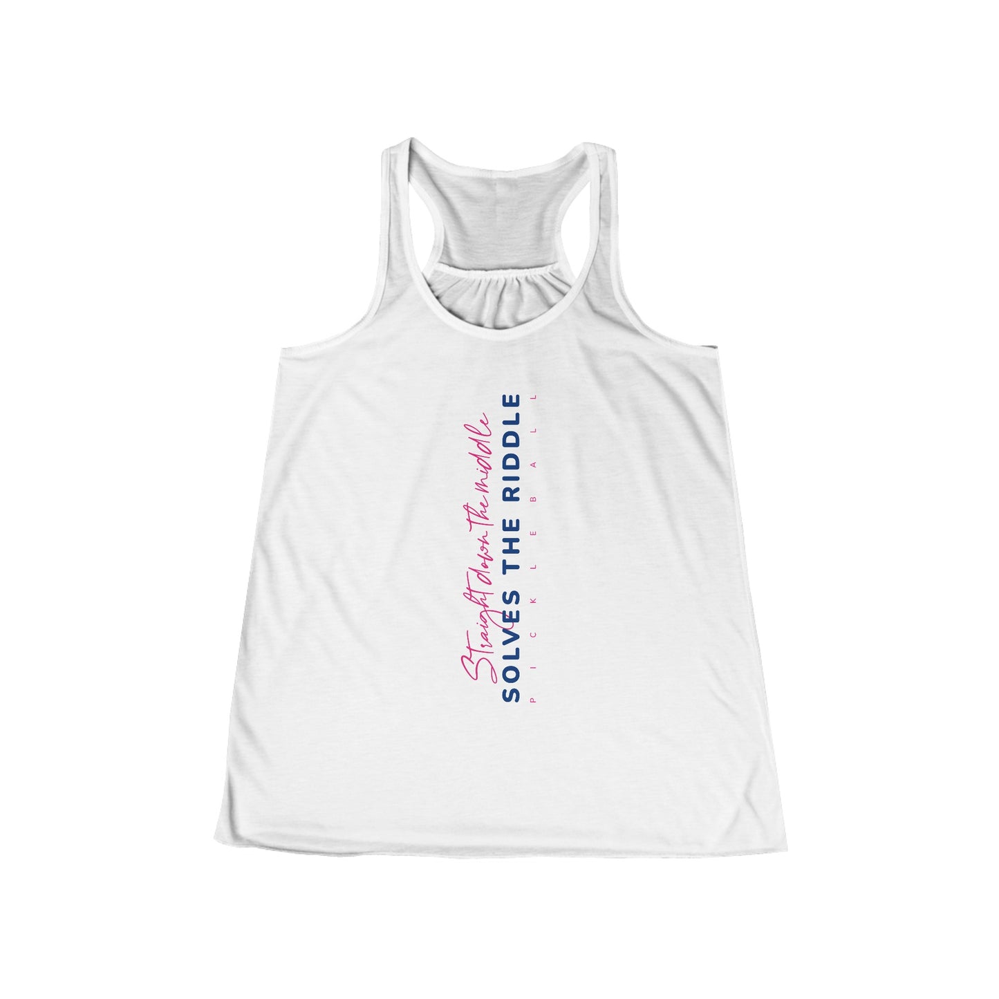 Straight Down the Middle Pickleball Women's Flowy Racerback Tank