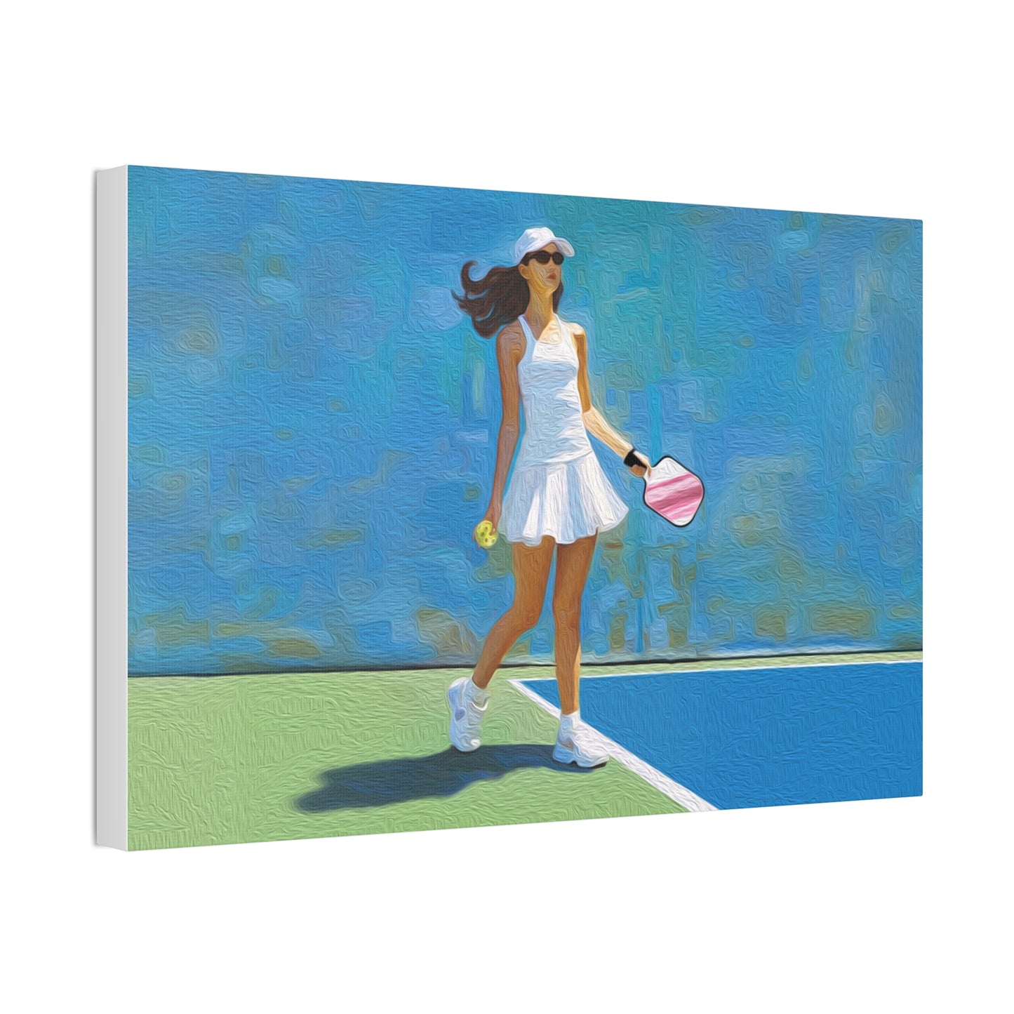 Pickleball "Courtside" Limited Edition Canvas Stretched, 1.5''