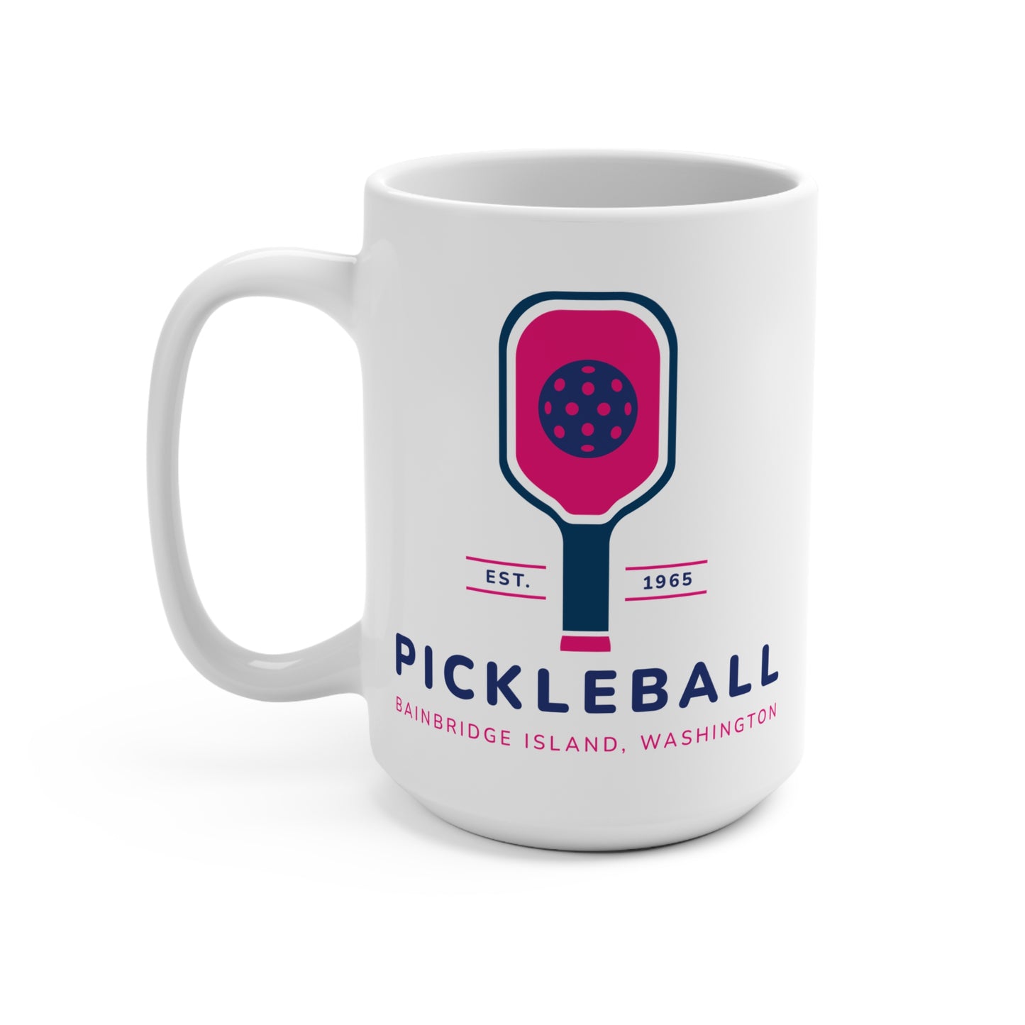 1965 Pickleball Pink Paddles Mug 15oz