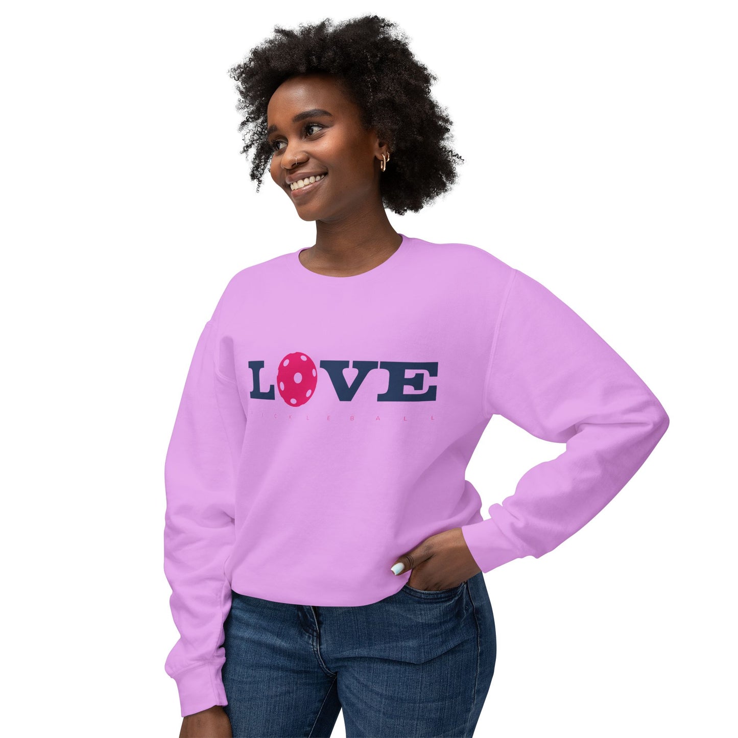 Love Pickleball II Unisex Lightweight Crewneck Sweatshirt