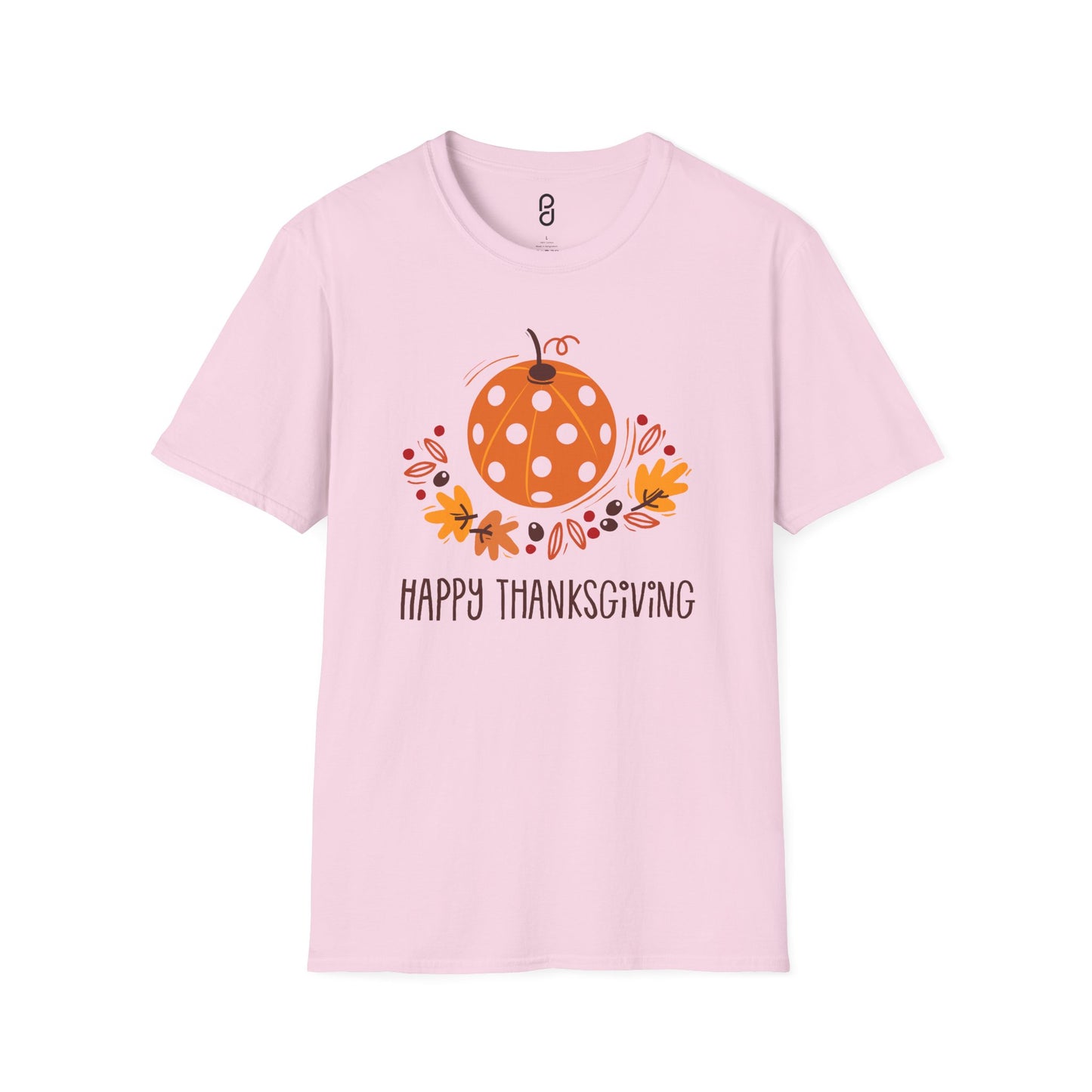 Pickleball Pumpkin Happy Thanksgiving Unisex Softstyle T-Shirt
