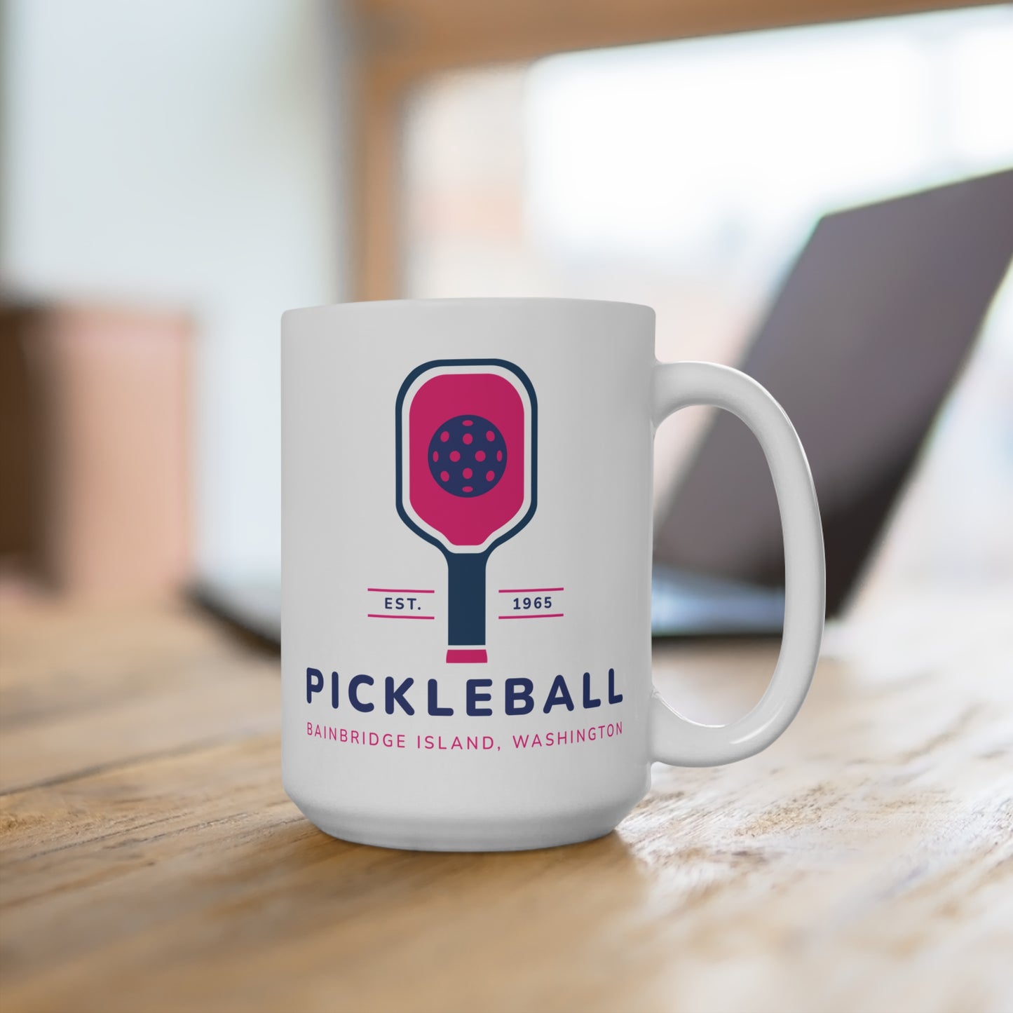 1965 Pickleball Pink Paddles Mug 15oz