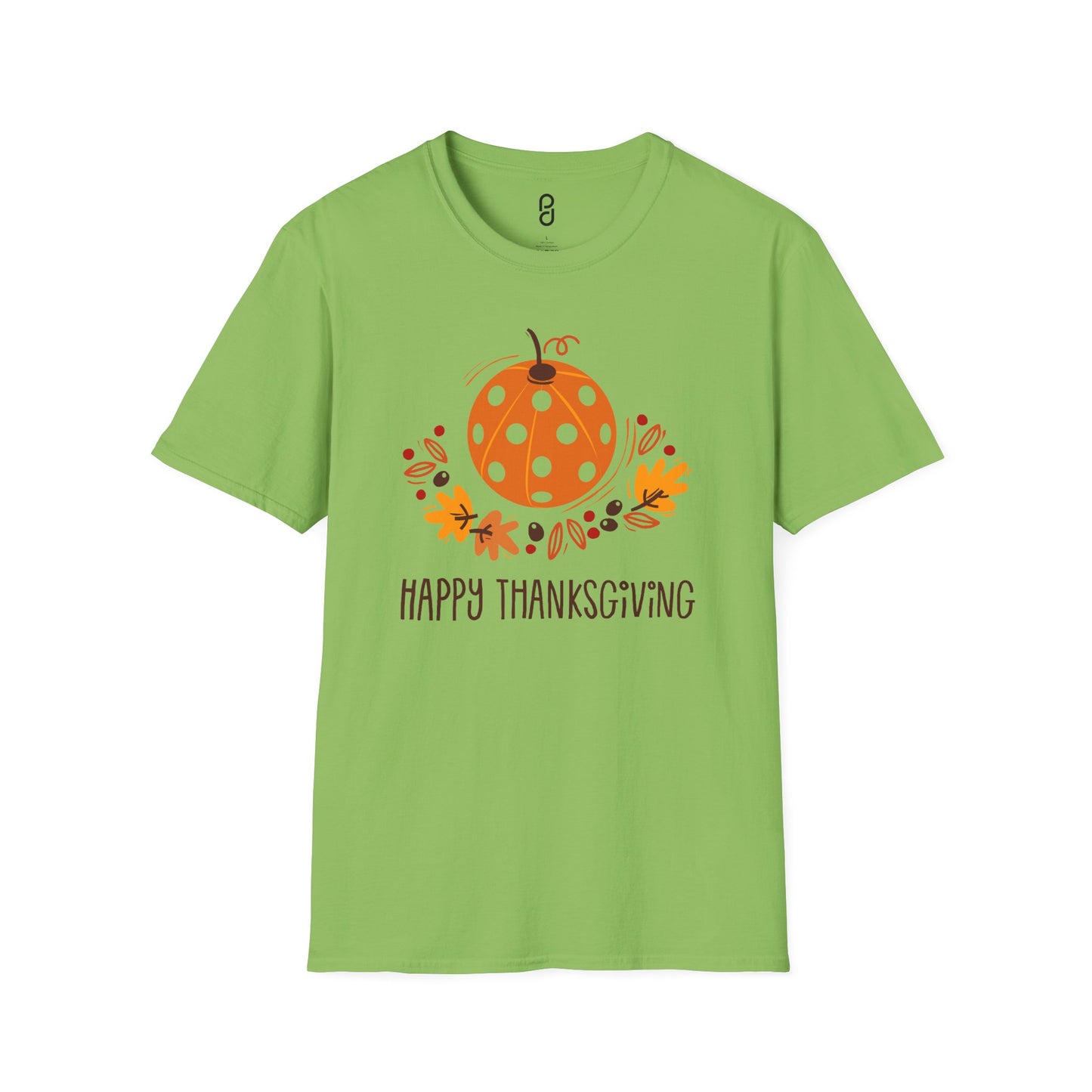 Pickleball Pumpkin Happy Thanksgiving Unisex Softstyle T-Shirt