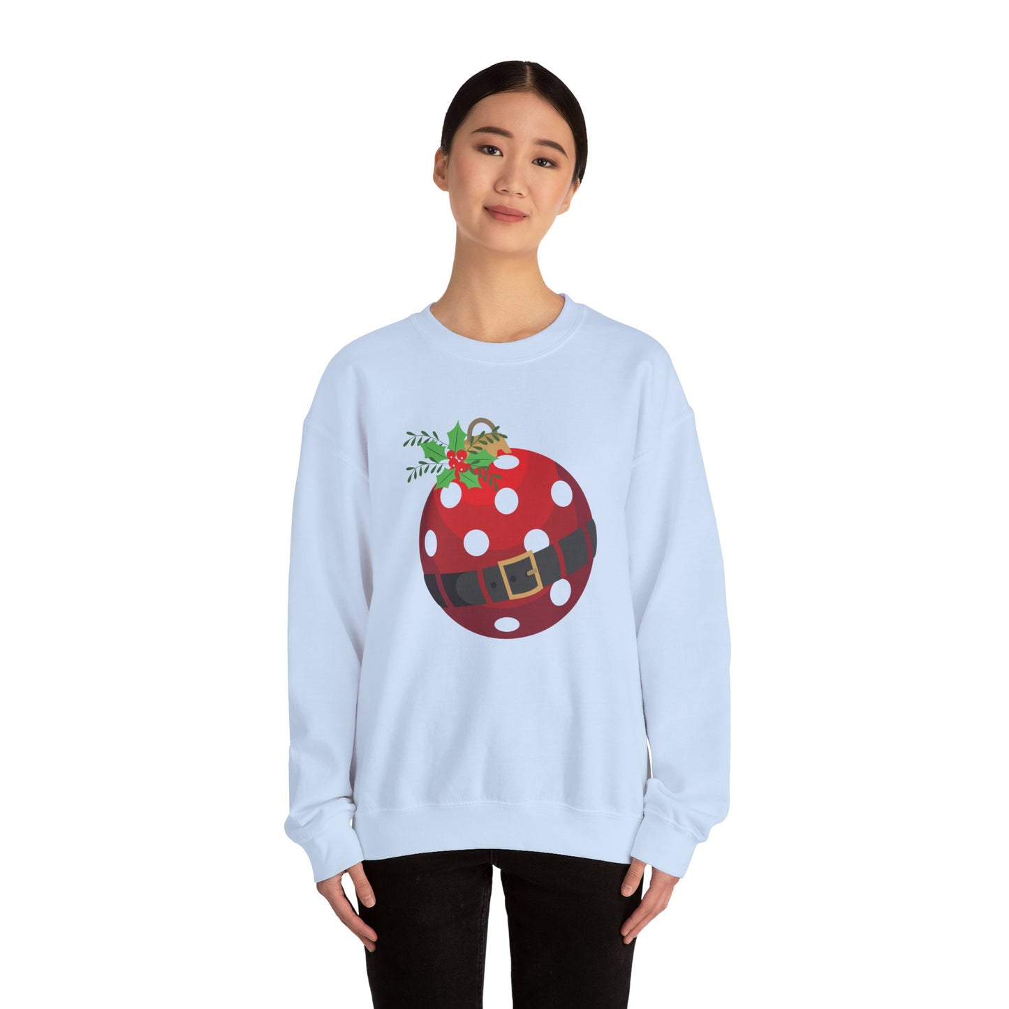 Santa Pickleball Ornament Unisex Heavy Blend™ Crewneck Sweatshirt