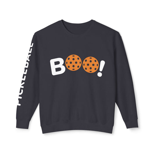 Pickleball Halloween Boo 2 Unisex Lightweight Crewneck Sweatshirt