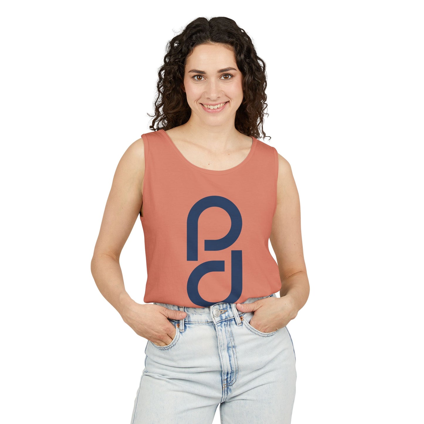 PD Pickleball Blues I - Double Blue Unisex Garment-Dyed Tank Top