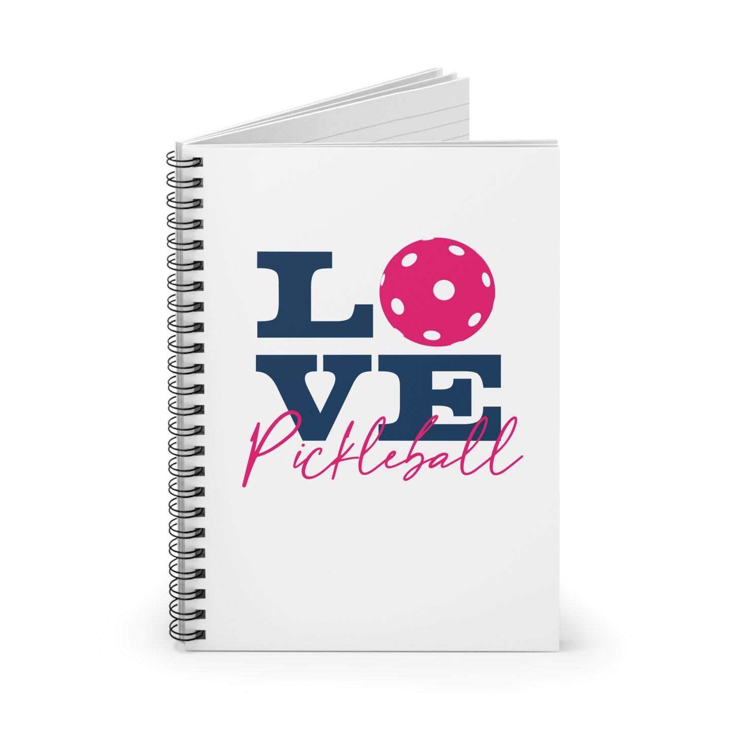 Love Pickleball I Spiral Notebook - Ruled Line