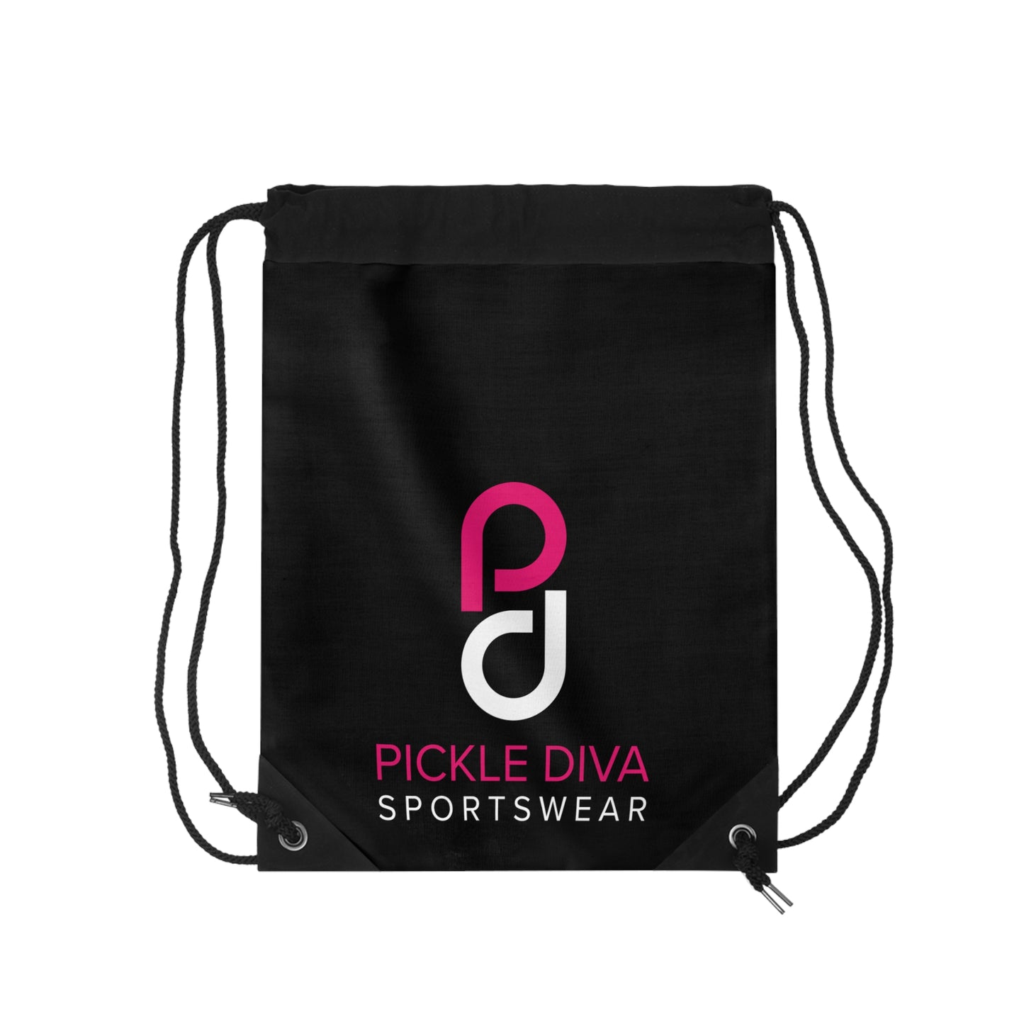 Pickleball Diva Inner Champion I Drawstring Bag (Black)