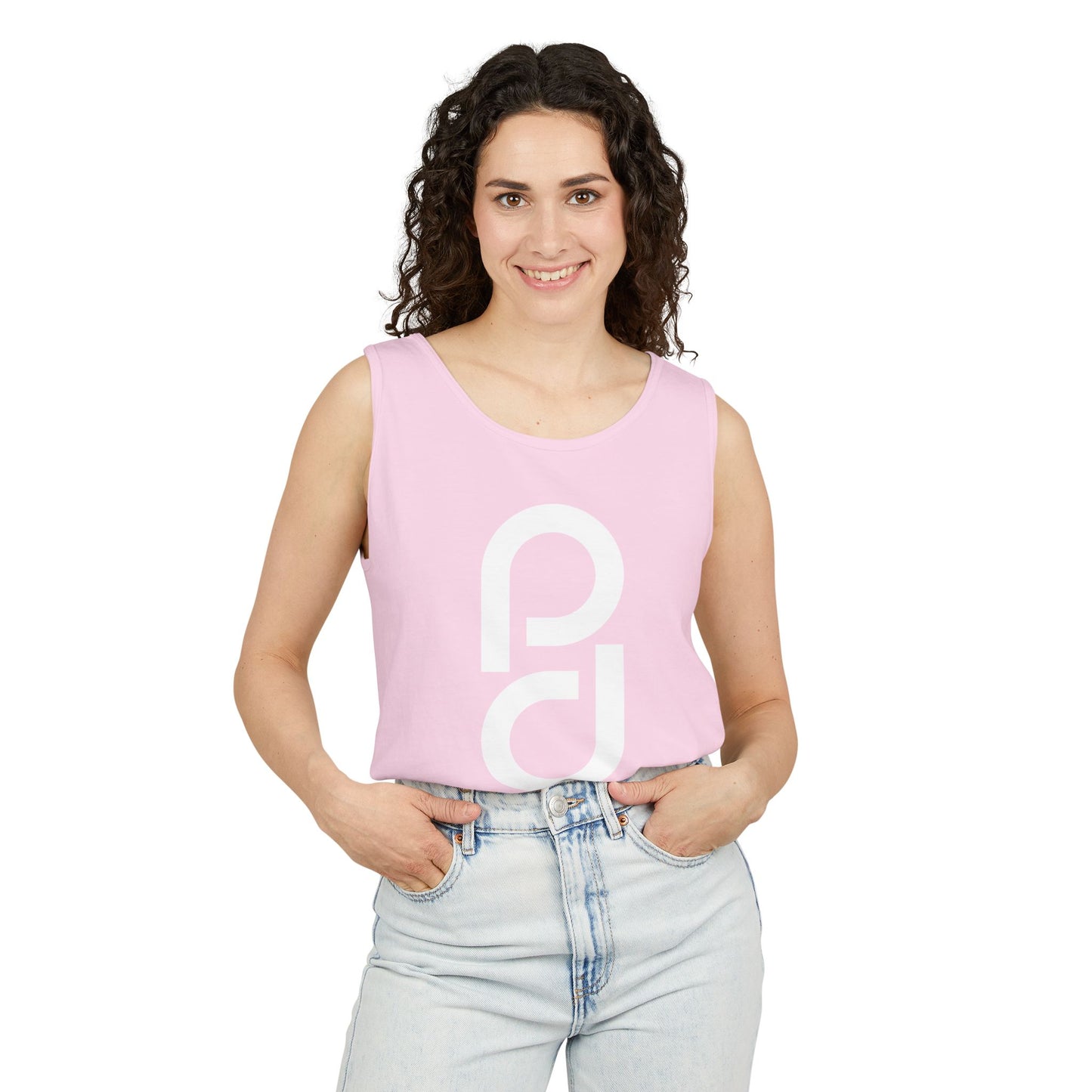 PD Pickleball Blues IV - Double White Unisex Garment-Dyed Tank Top