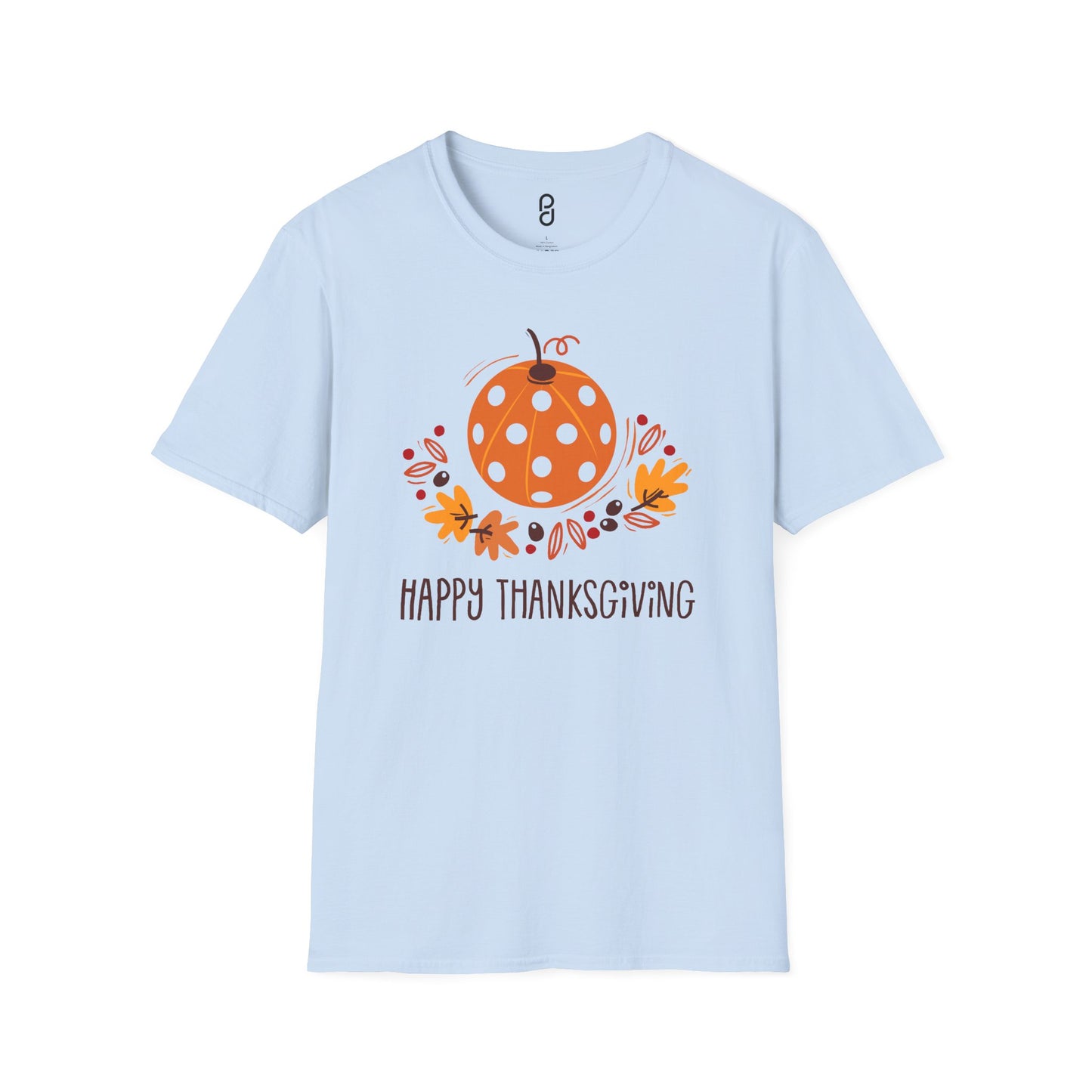 Pickleball Pumpkin Happy Thanksgiving Unisex Softstyle T-Shirt