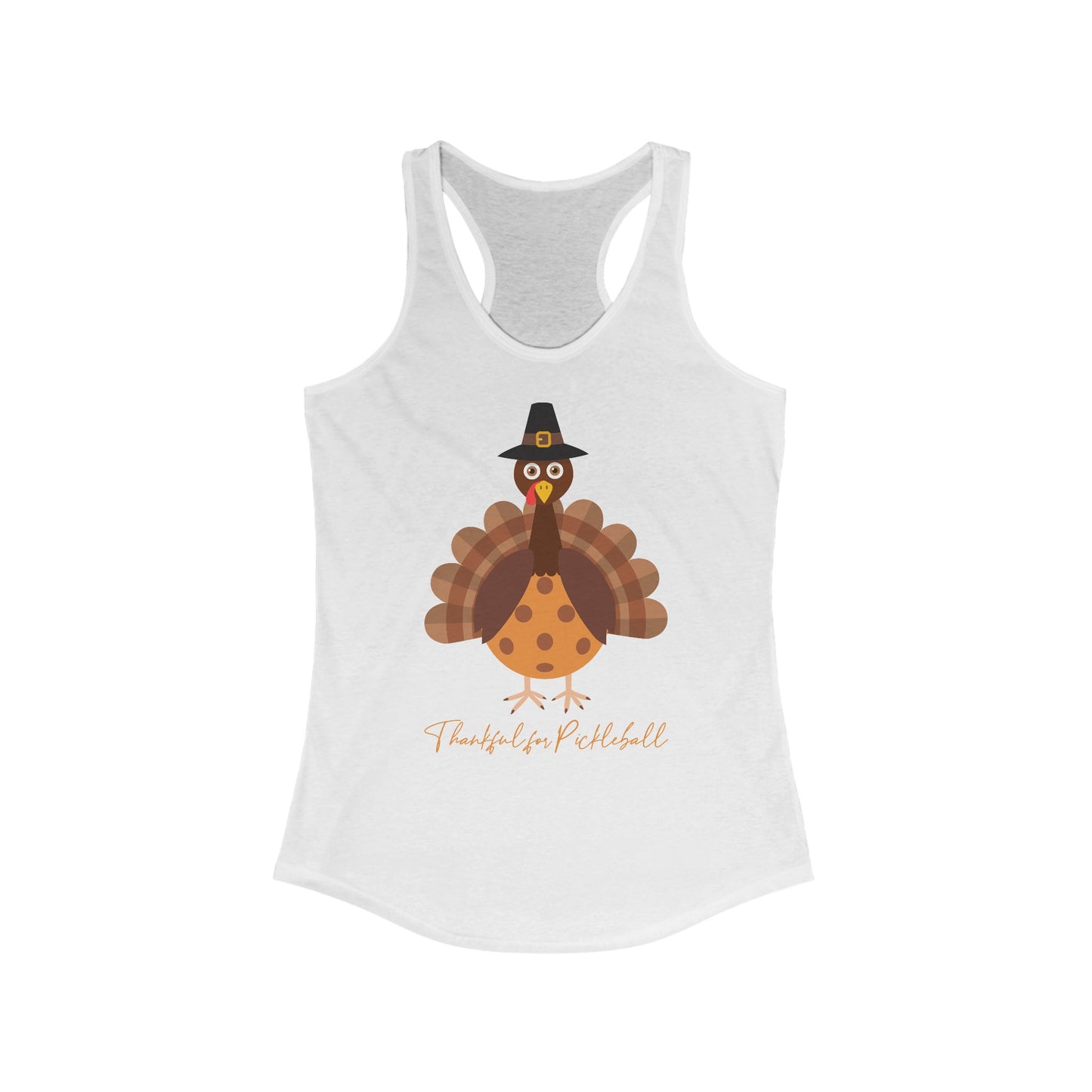 Thankful for Pickleball Women's Ideal Racerback Tank