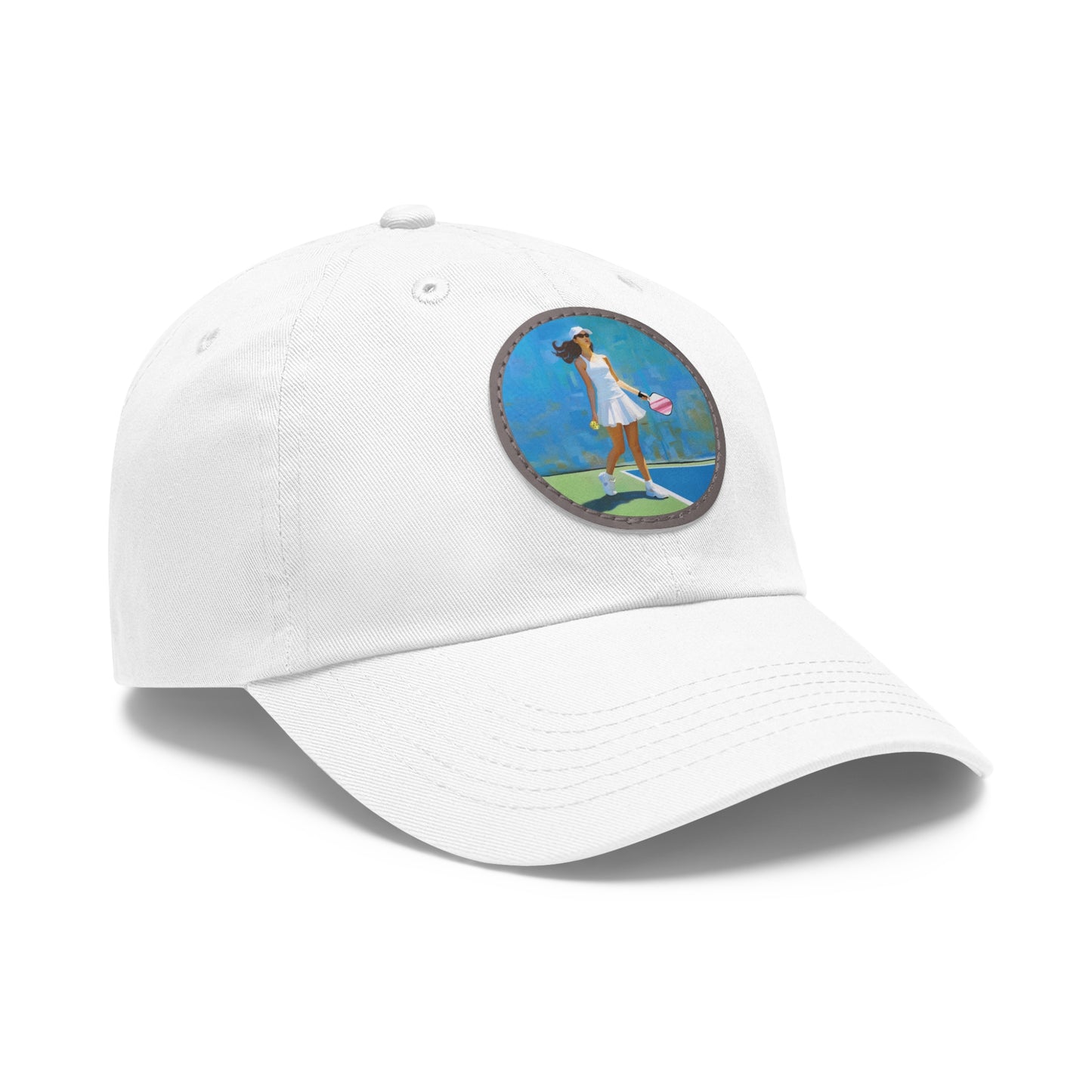 Pickleball "Courtside" Limited Edition Hat with Leather Patch (Round)