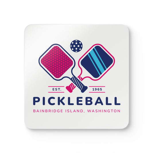 1965 Pickleball Double Paddles Corkwood Coaster Set