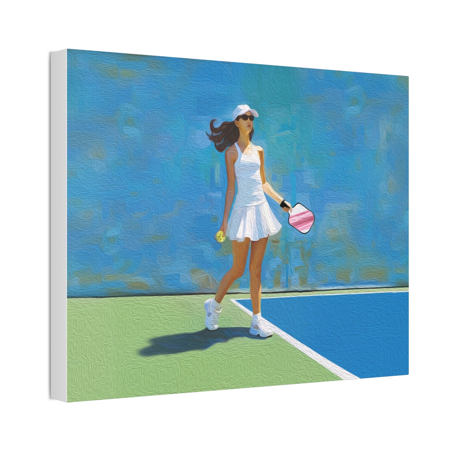 Pickleball "Courtside" Limited Edition Canvas Stretched, 1.5''