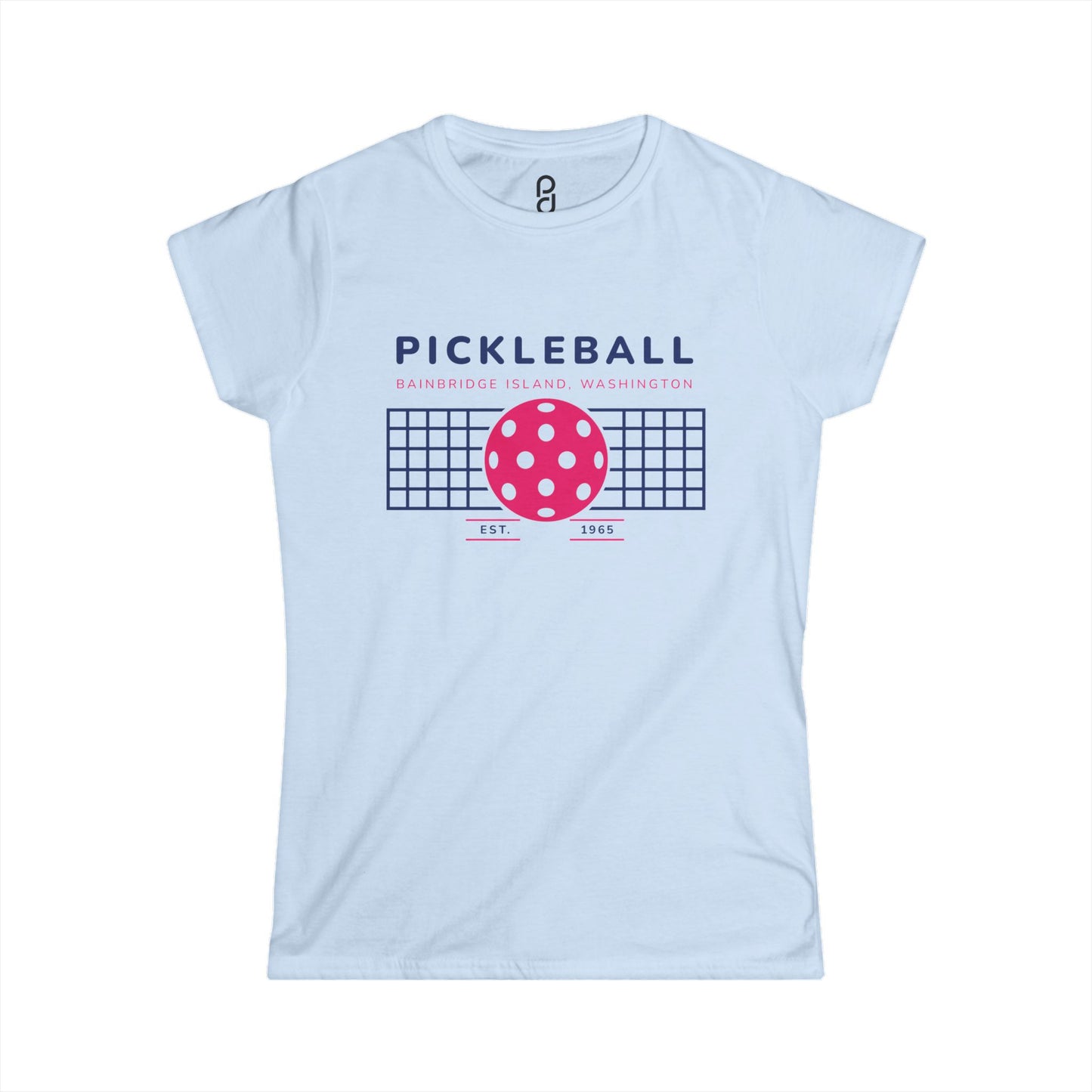 1965 Pickleball Ball and Net Women's Softstyle Tee