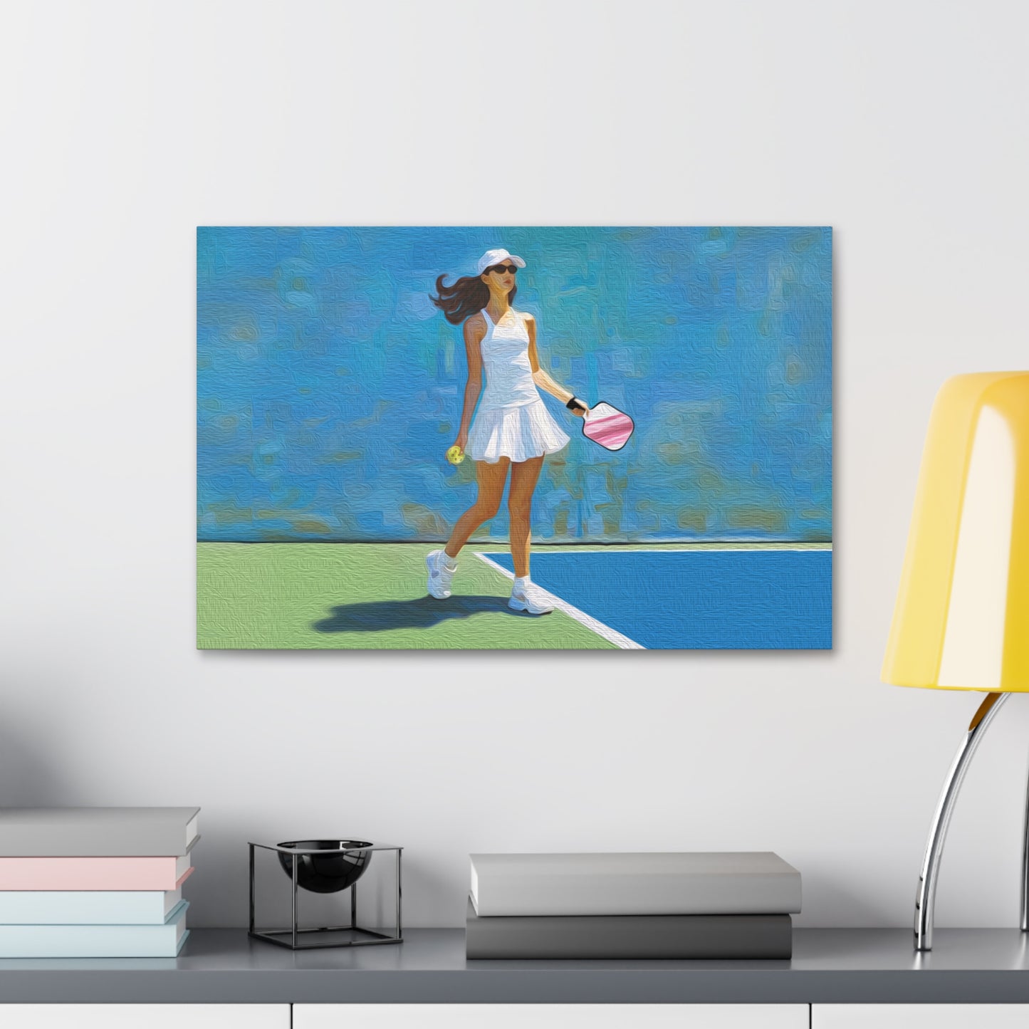 Pickleball "Courtside" Limited Edition Canvas Stretched, 1.5''