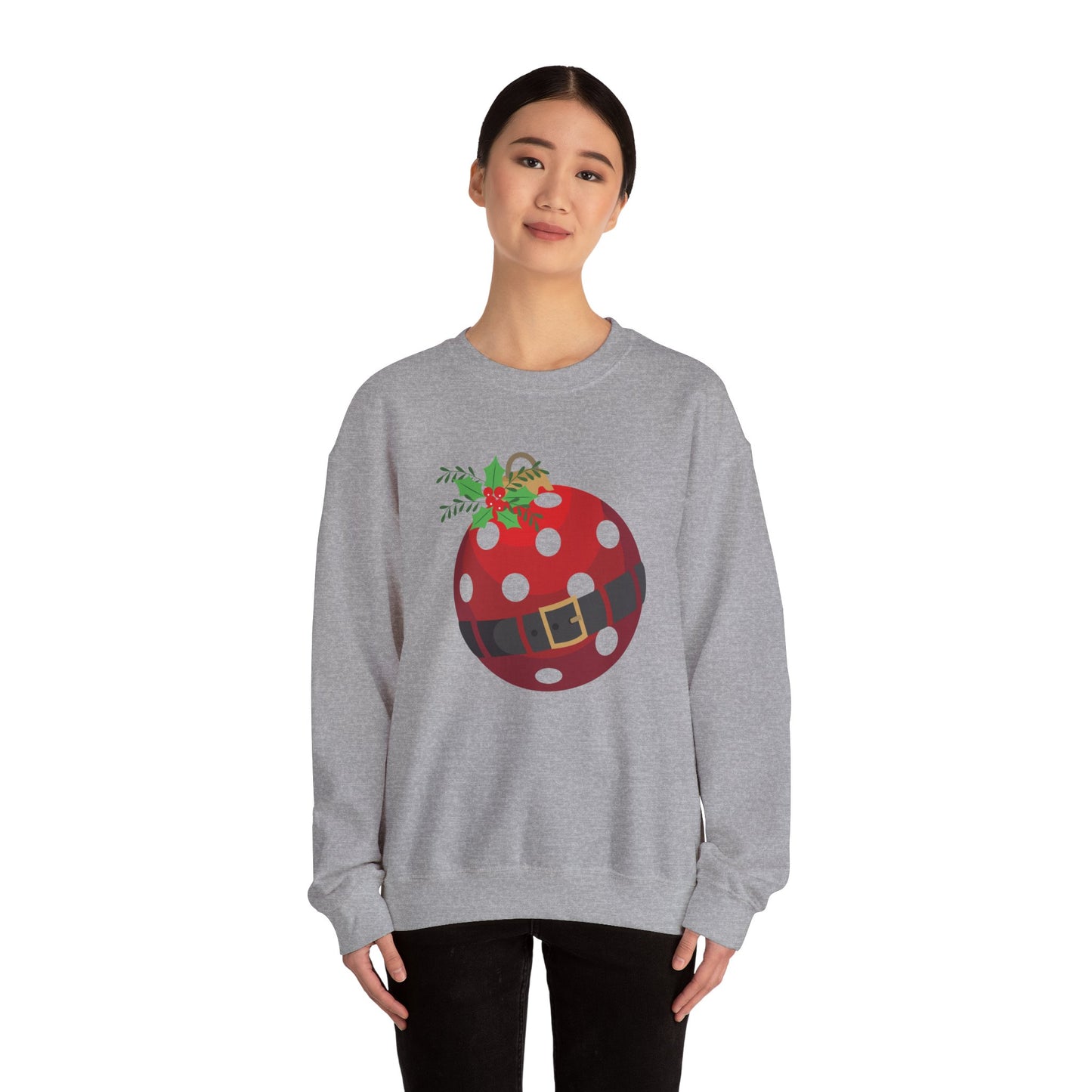 Santa Pickleball Ornament Unisex Heavy Blend™ Crewneck Sweatshirt