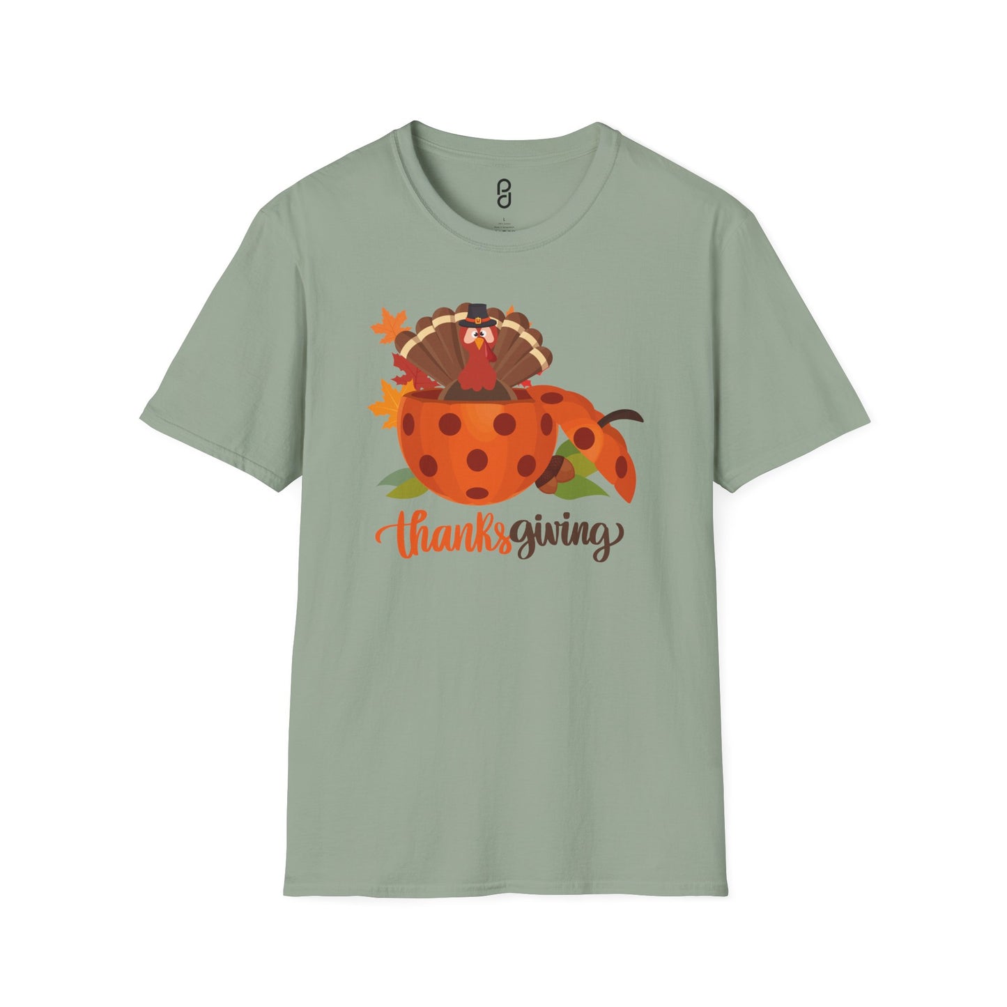 Thanksgiving Turkey Pickleball Unisex Softstyle T-Shirt