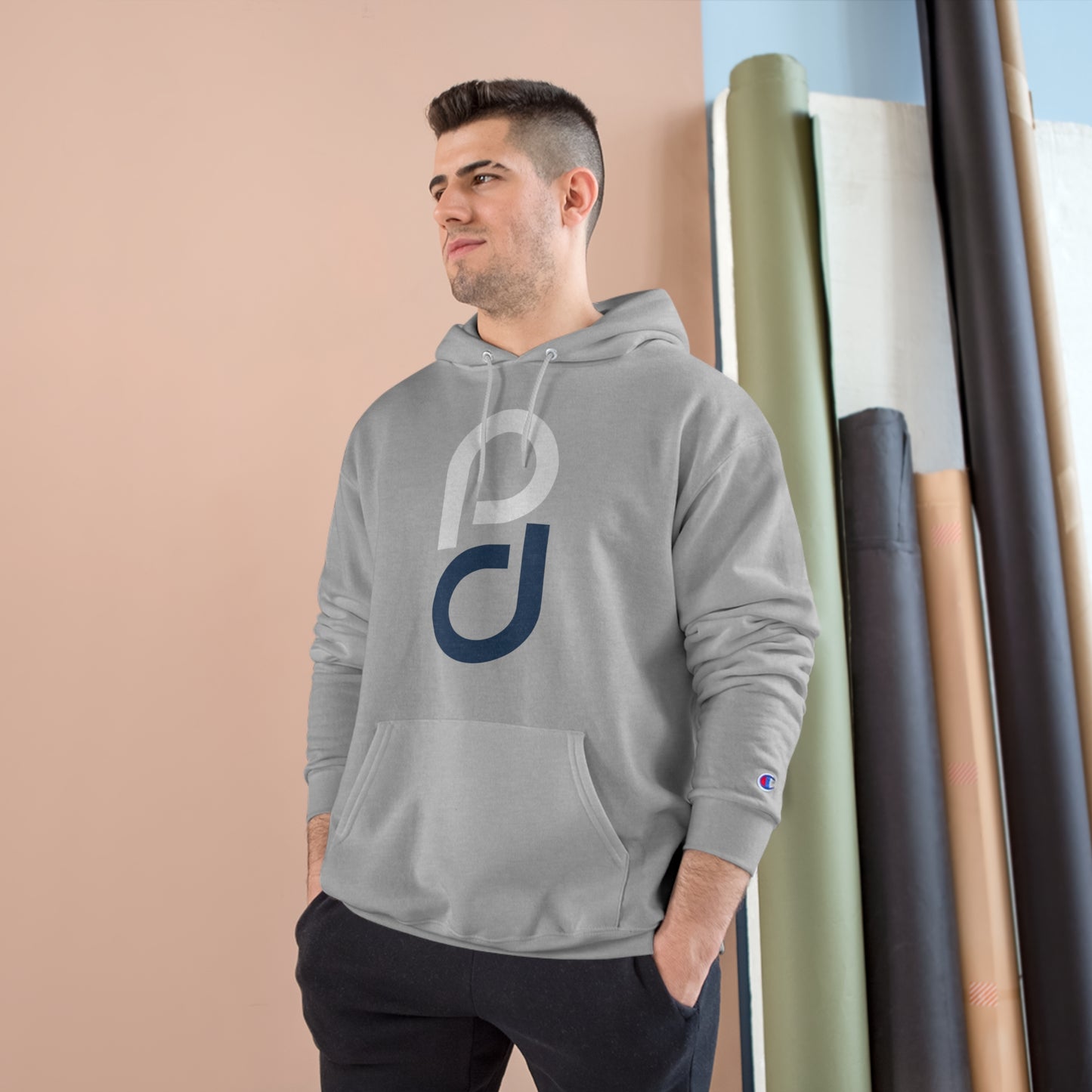 PD Pickleball Blues III – White Blue Champion Hoodie