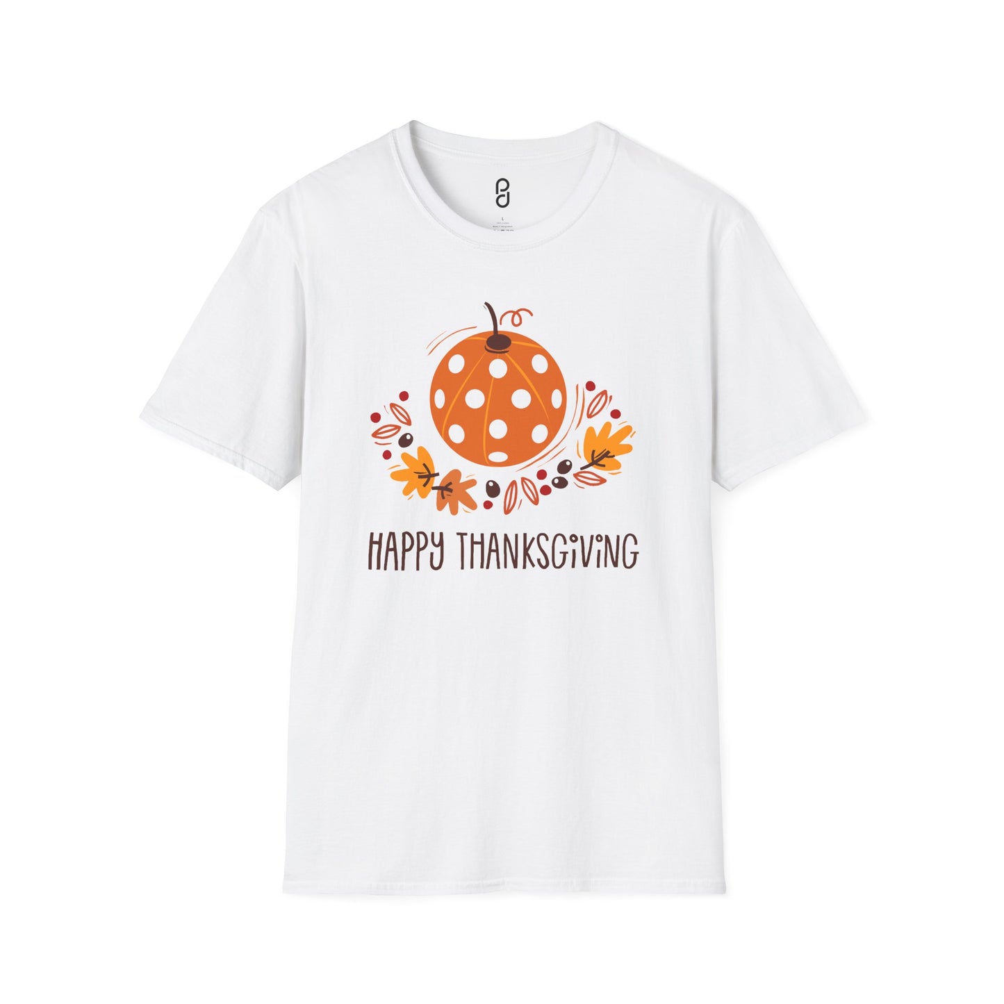 Pickleball Pumpkin Happy Thanksgiving Unisex Softstyle T-Shirt
