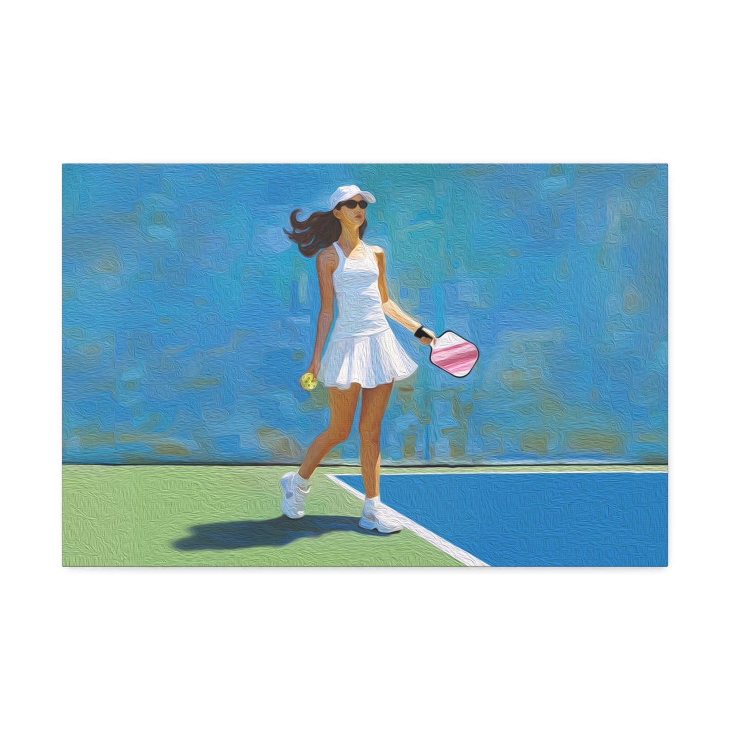 Pickleball "Courtside" Limited Edition Canvas Stretched, 1.5''