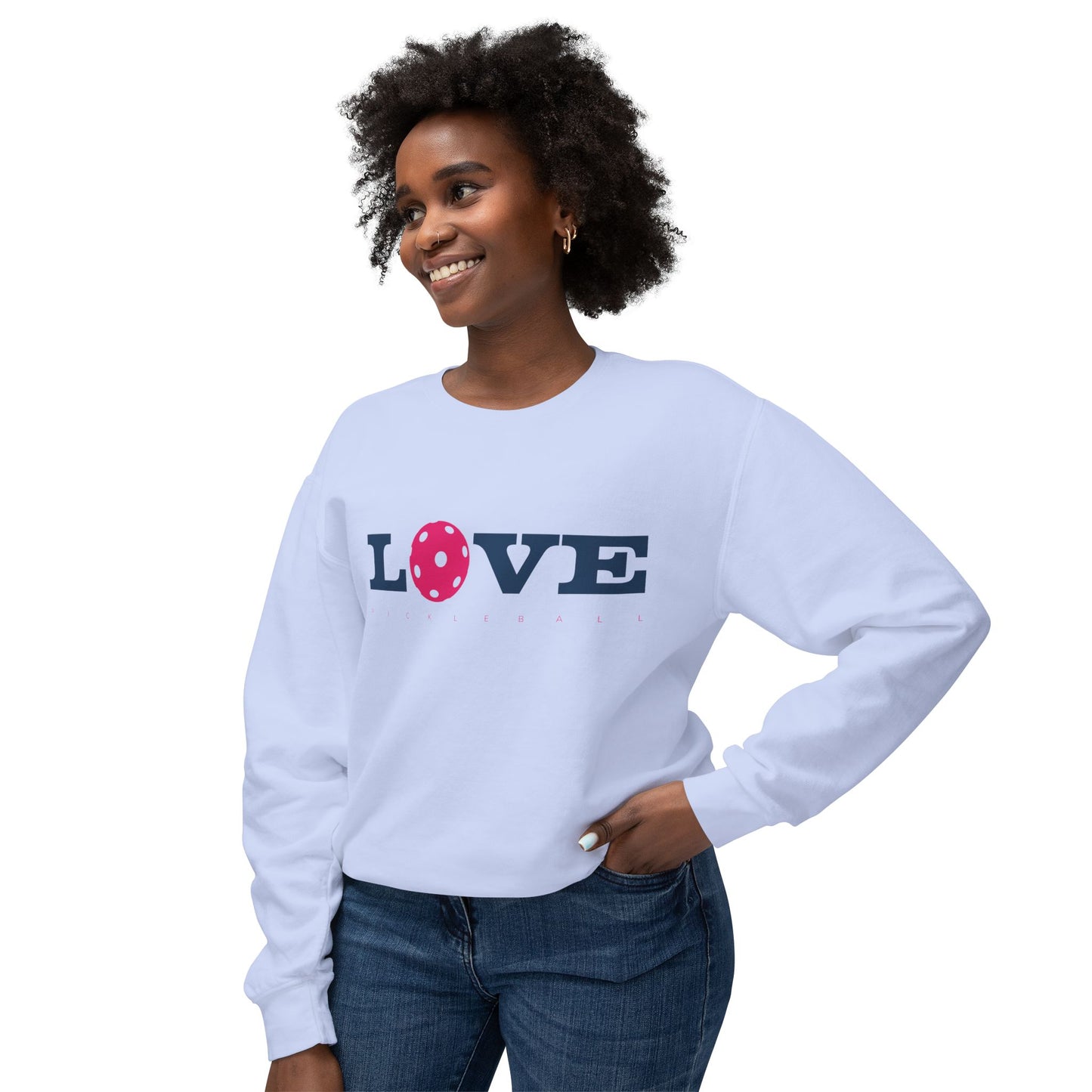 Love Pickleball II Unisex Lightweight Crewneck Sweatshirt