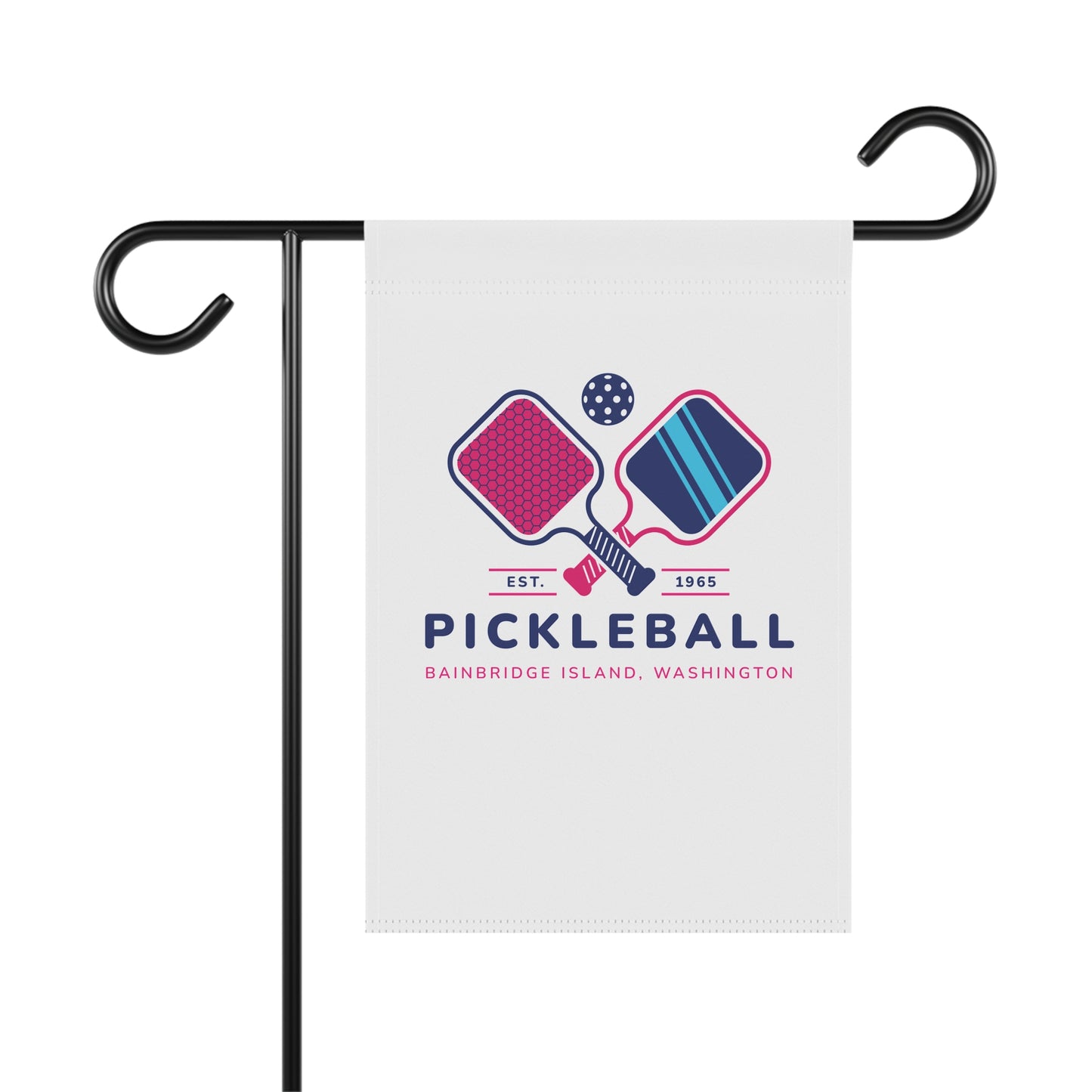 1965 Pickleball Double Paddles Garden Banner