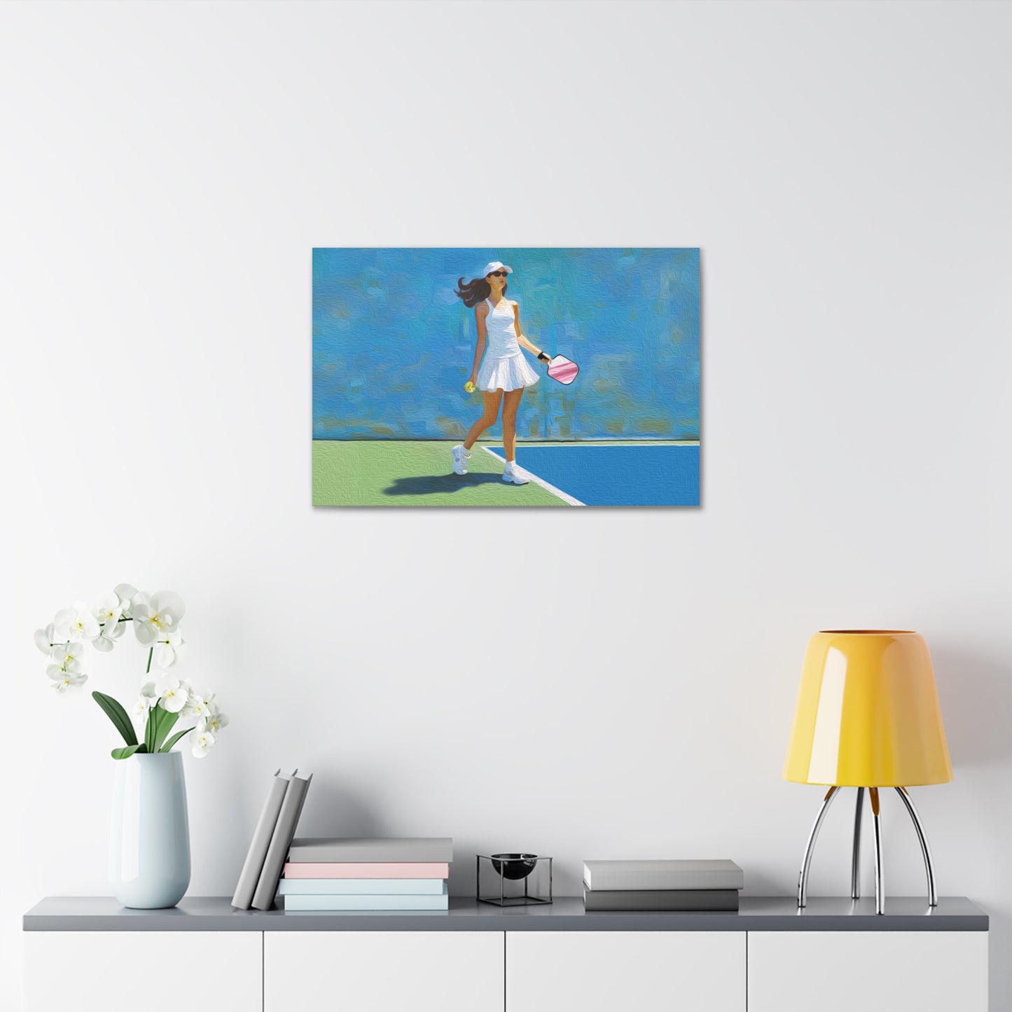 Pickleball "Courtside" Limited Edition Canvas Stretched, 1.5''