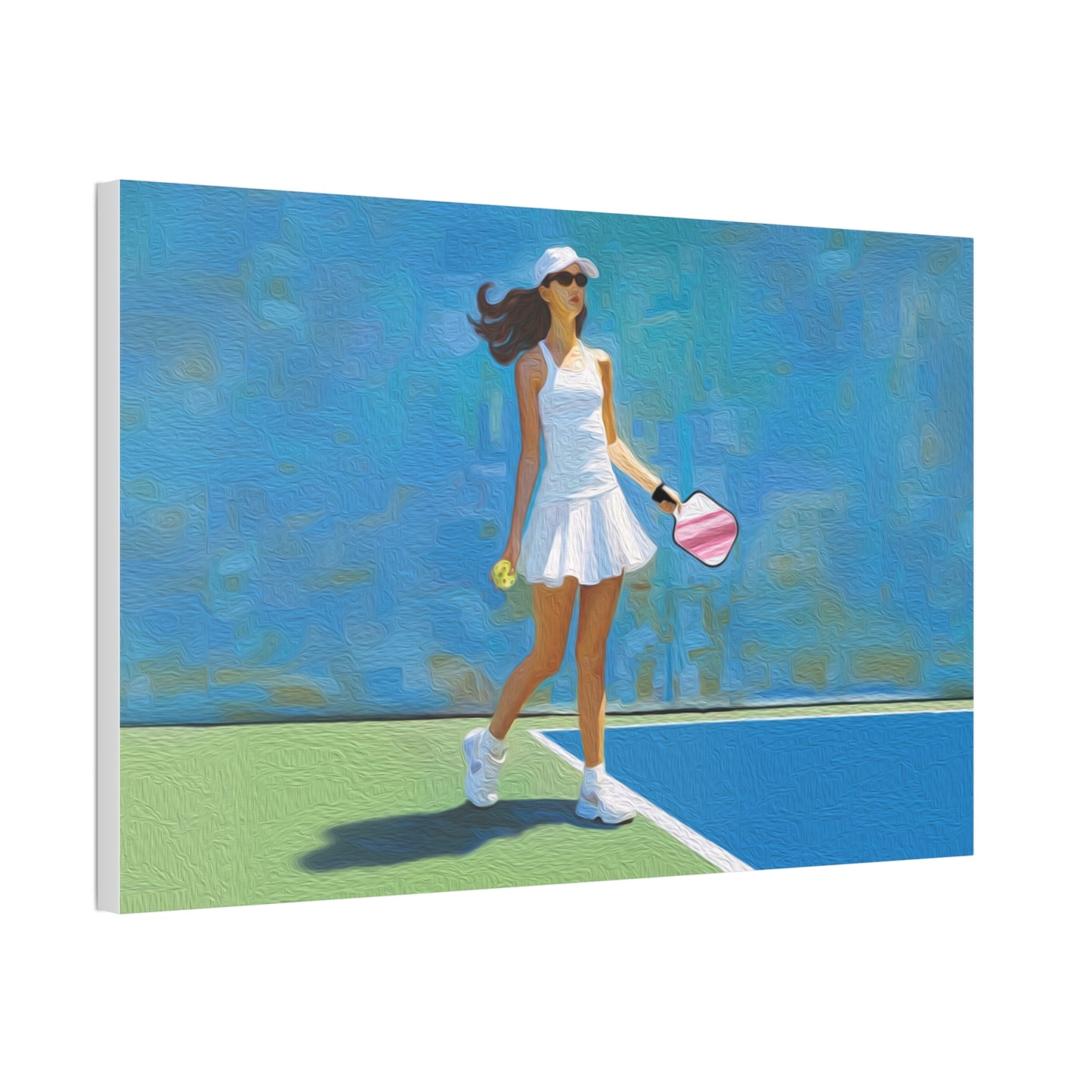 Pickleball "Courtside" Limited Edition Canvas Stretched, 1.5''