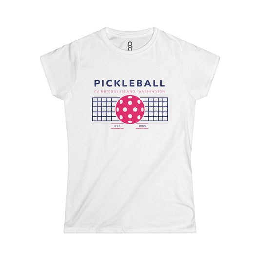 1965 Pickleball Ball and Net Women's Softstyle Tee