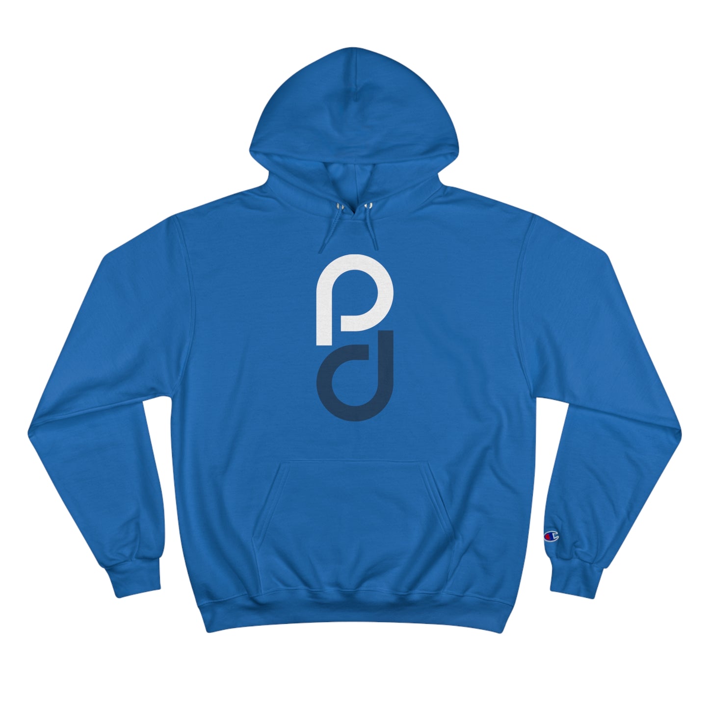 PD Pickleball Blues III – White Blue Champion Hoodie