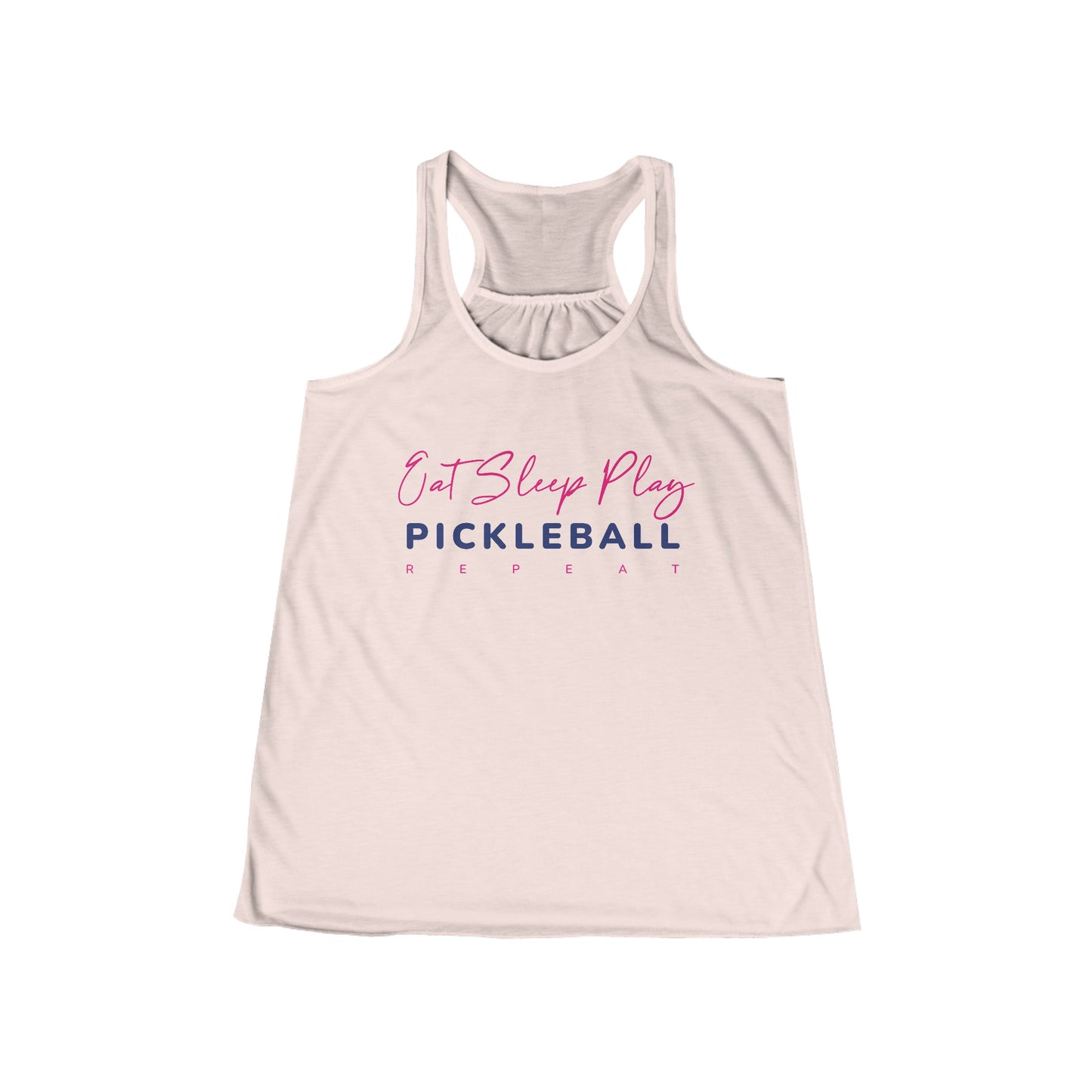 Eat Sleep Play Pickleball Repeat Women's Flowy Racerback Tank