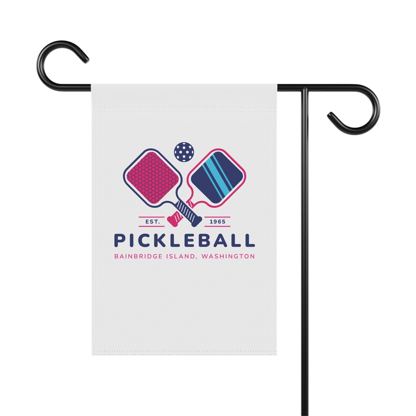 1965 Pickleball Double Paddles Garden Banner