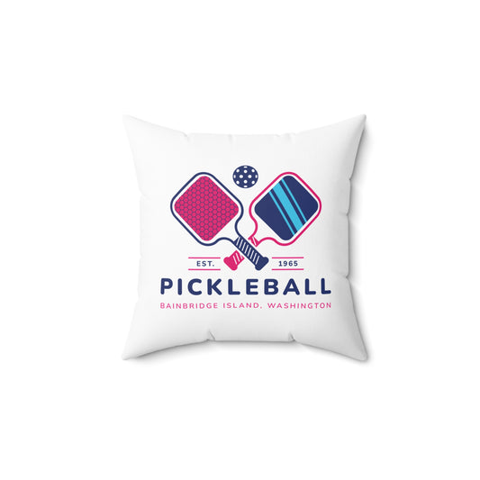 1965 Pickleball Double Paddles Spun Polyester Square Pillow