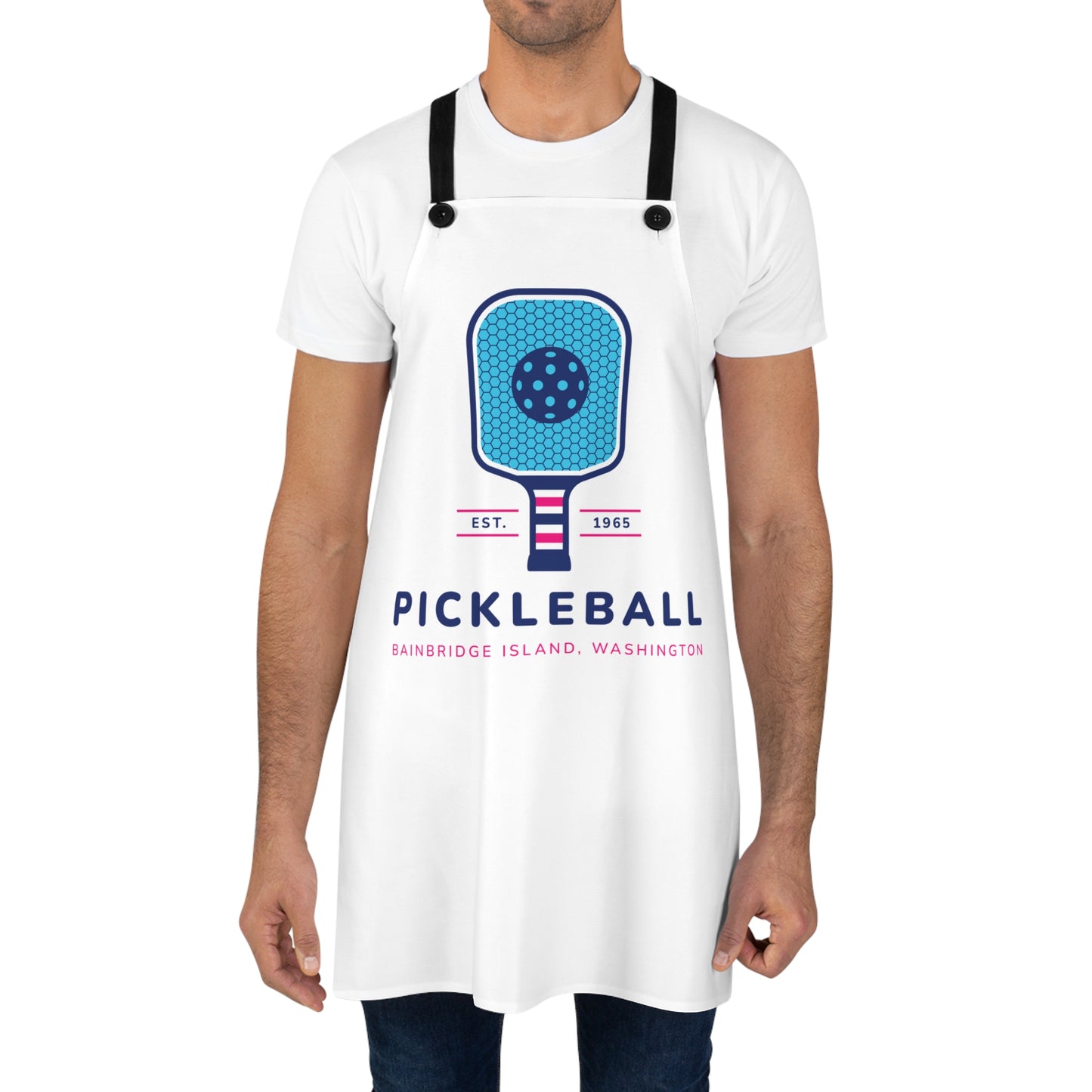 1965 Pickleball Blue Paddle Apron (AOP)