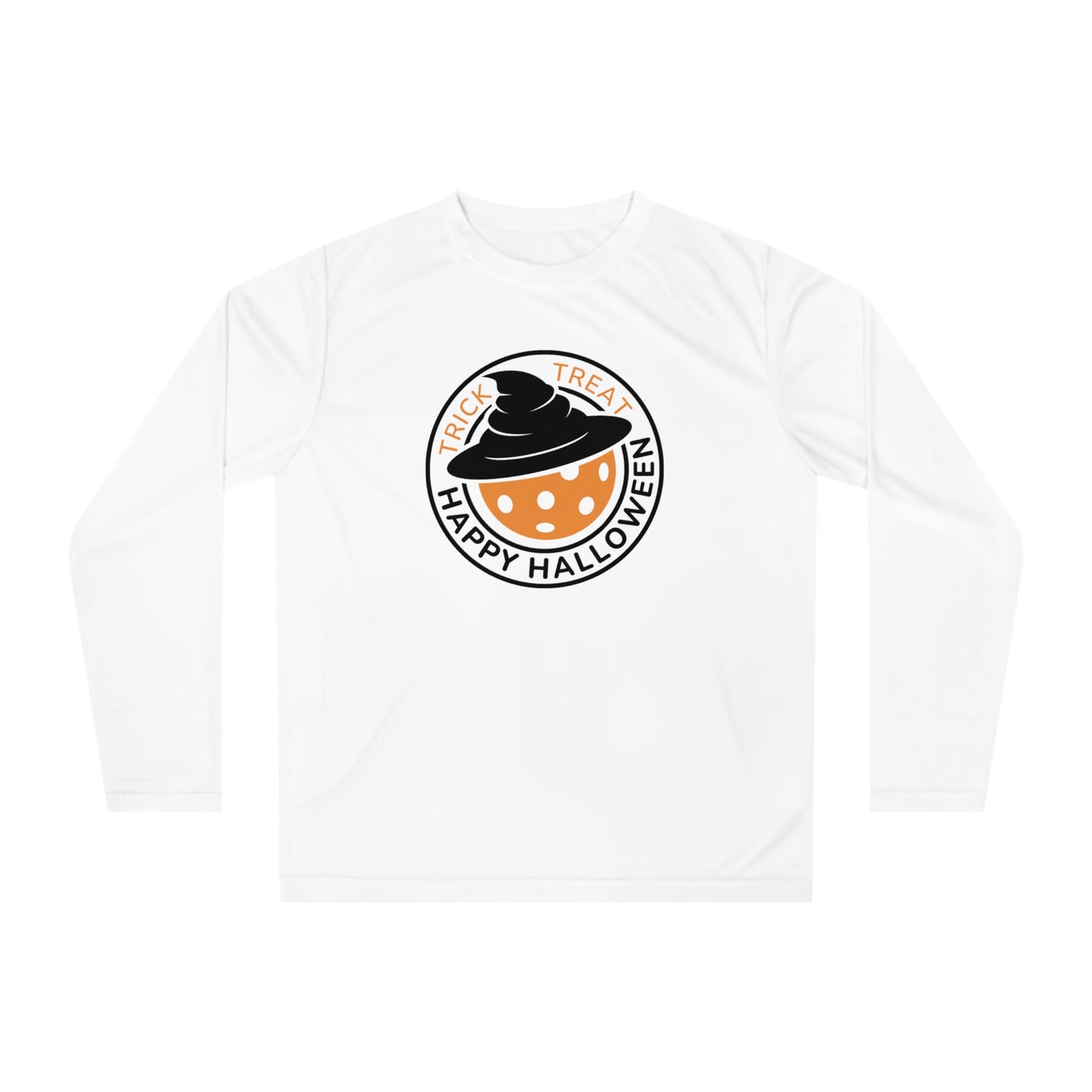 Pickleball Halloween Pumpkin Unisex Performance Long Sleeve Shirt