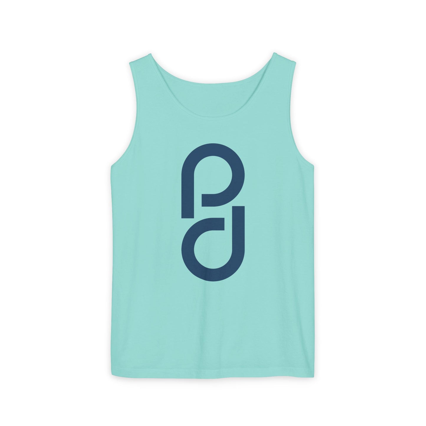 PD Pickleball Blues I - Double Blue Unisex Garment-Dyed Tank Top