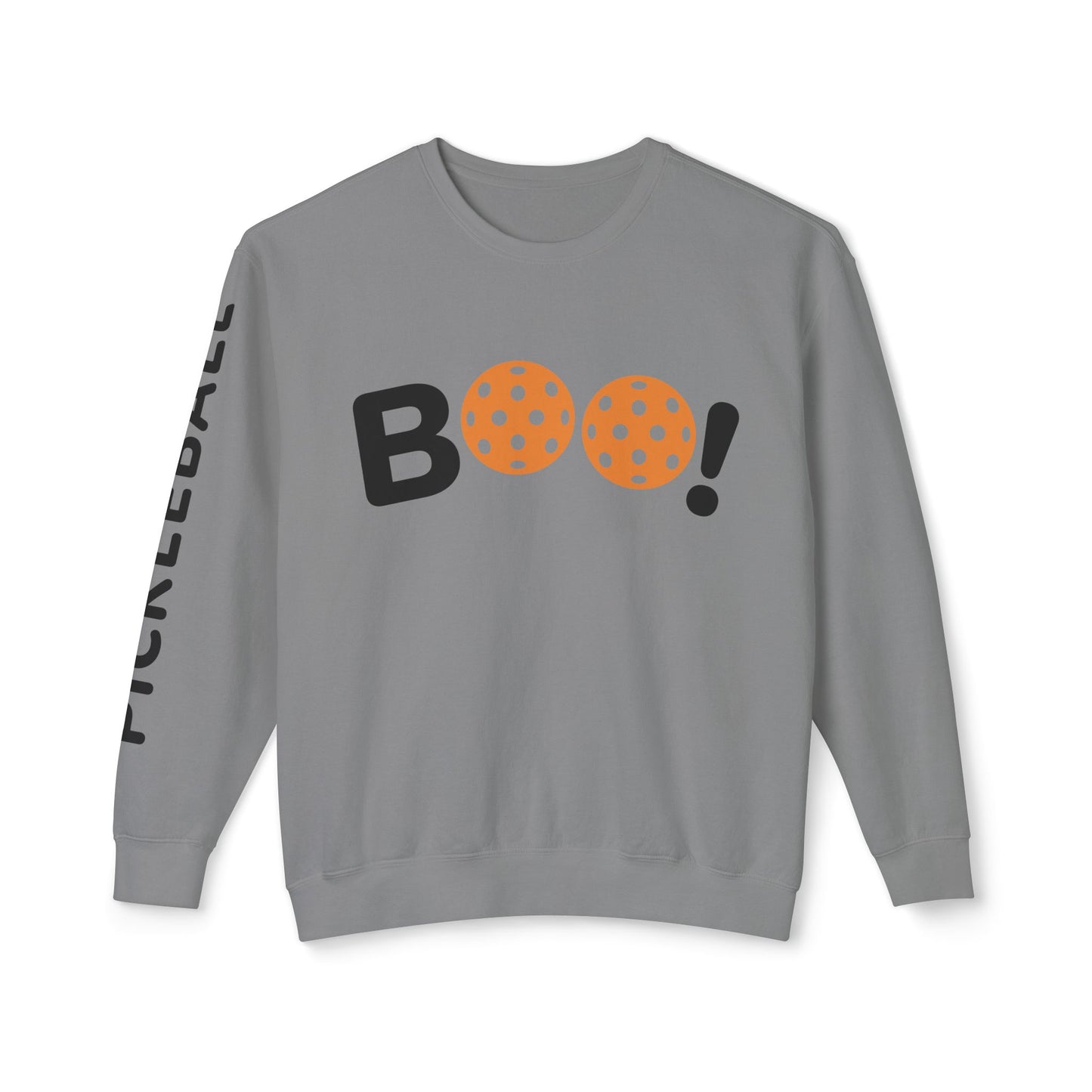 Pickleball Halloween Boo Unisex Lightweight Crewneck Sweatshirt